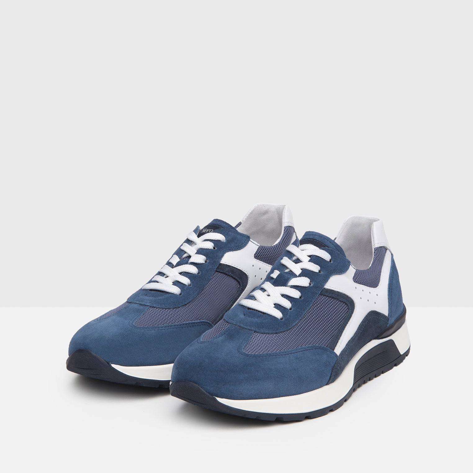 Sneakers Uomo in Pelle, Camoscio e Tela