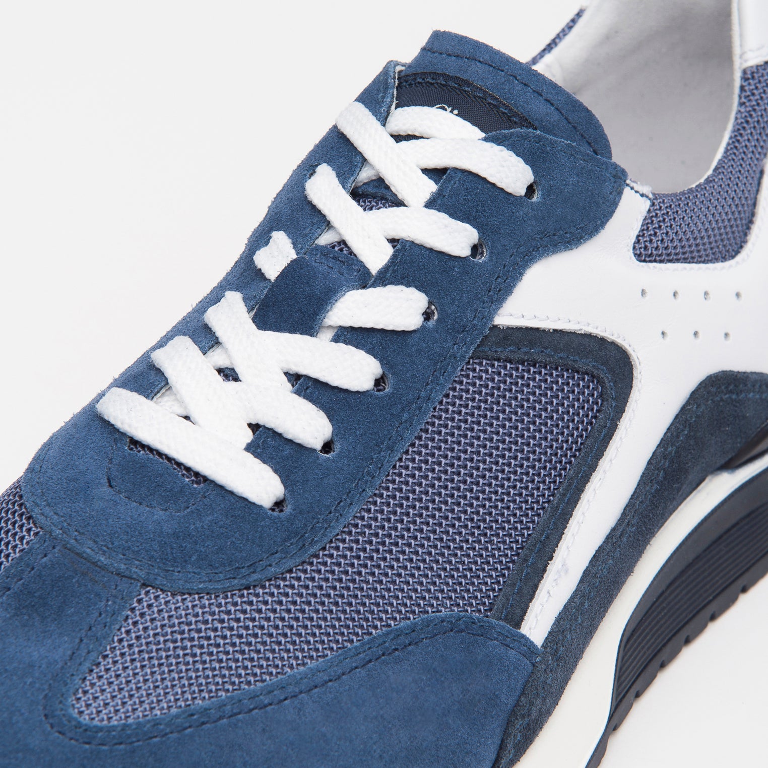 Sneakers Uomo in Pelle, Camoscio e Tela