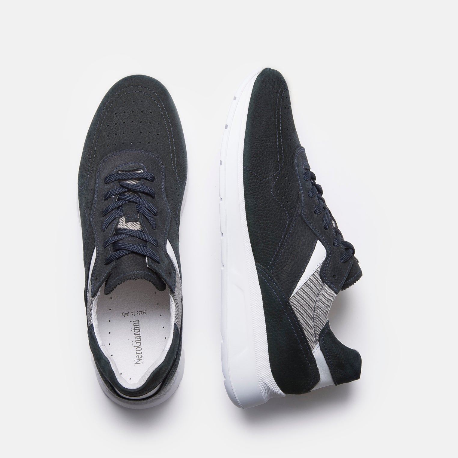 Sneakers Uomo in Pelle e Tela