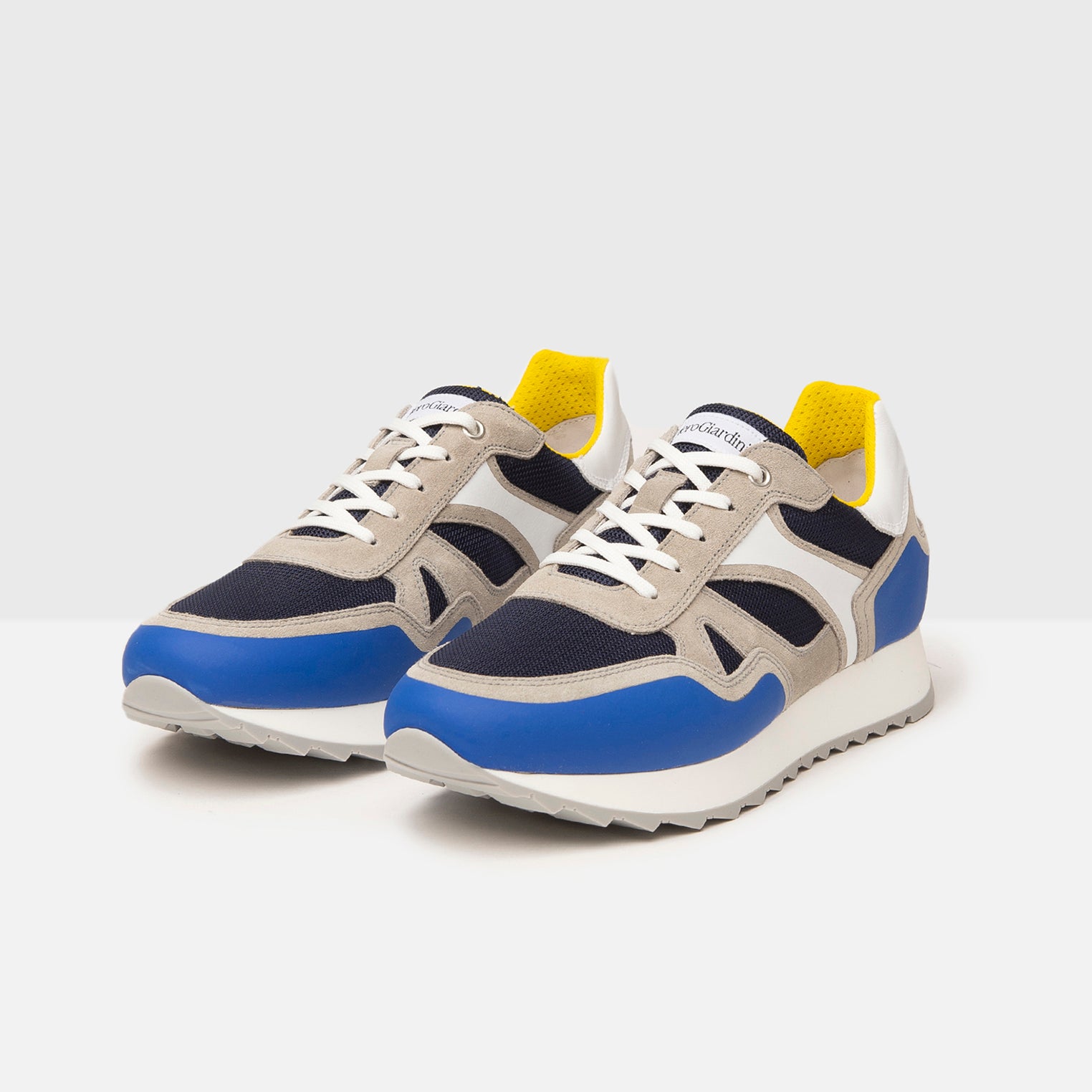 Sneakers Uomo in Camoscio, Tela e Materiale Tecnico