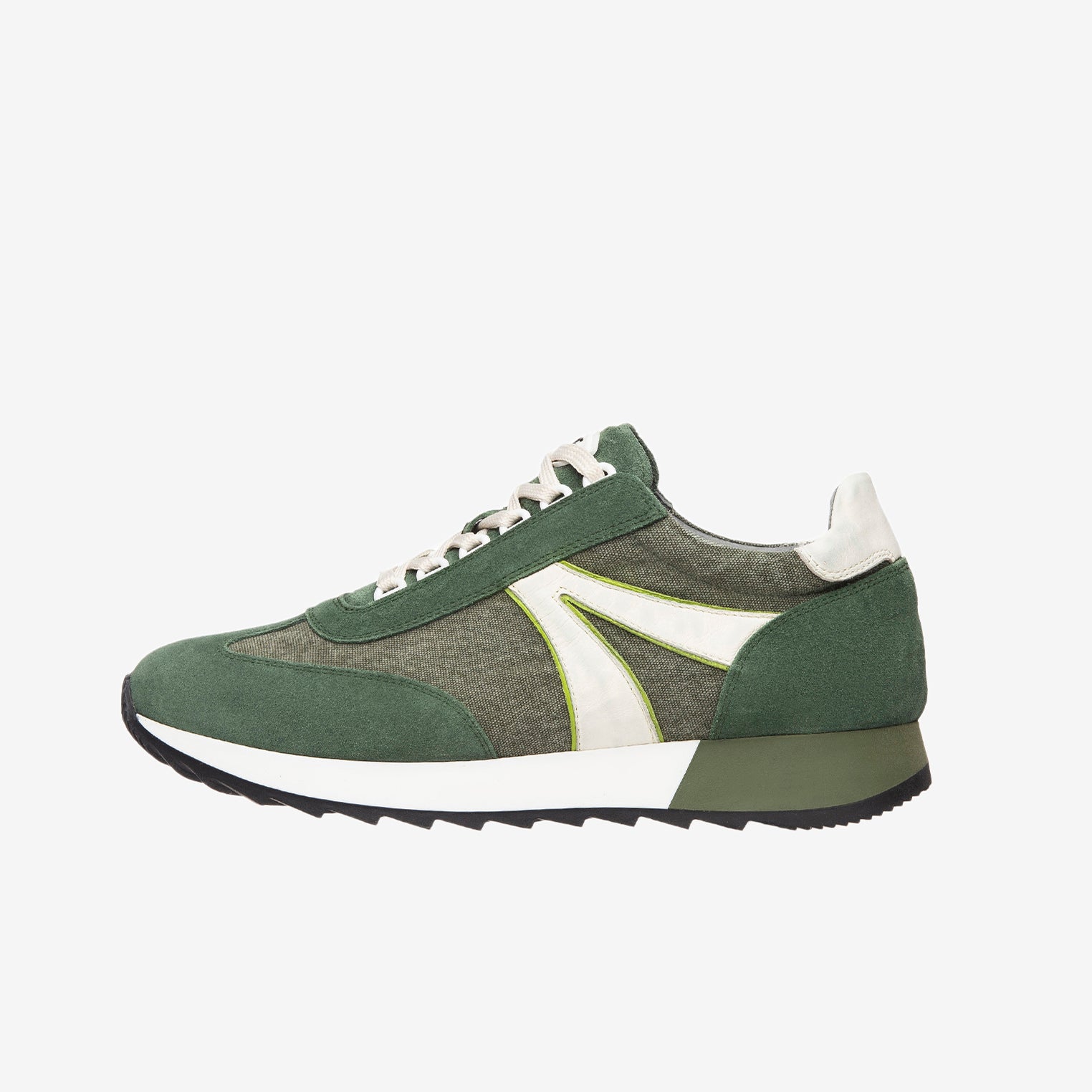 Sneakers Uomo in Pelle, Camoscio e Tela
