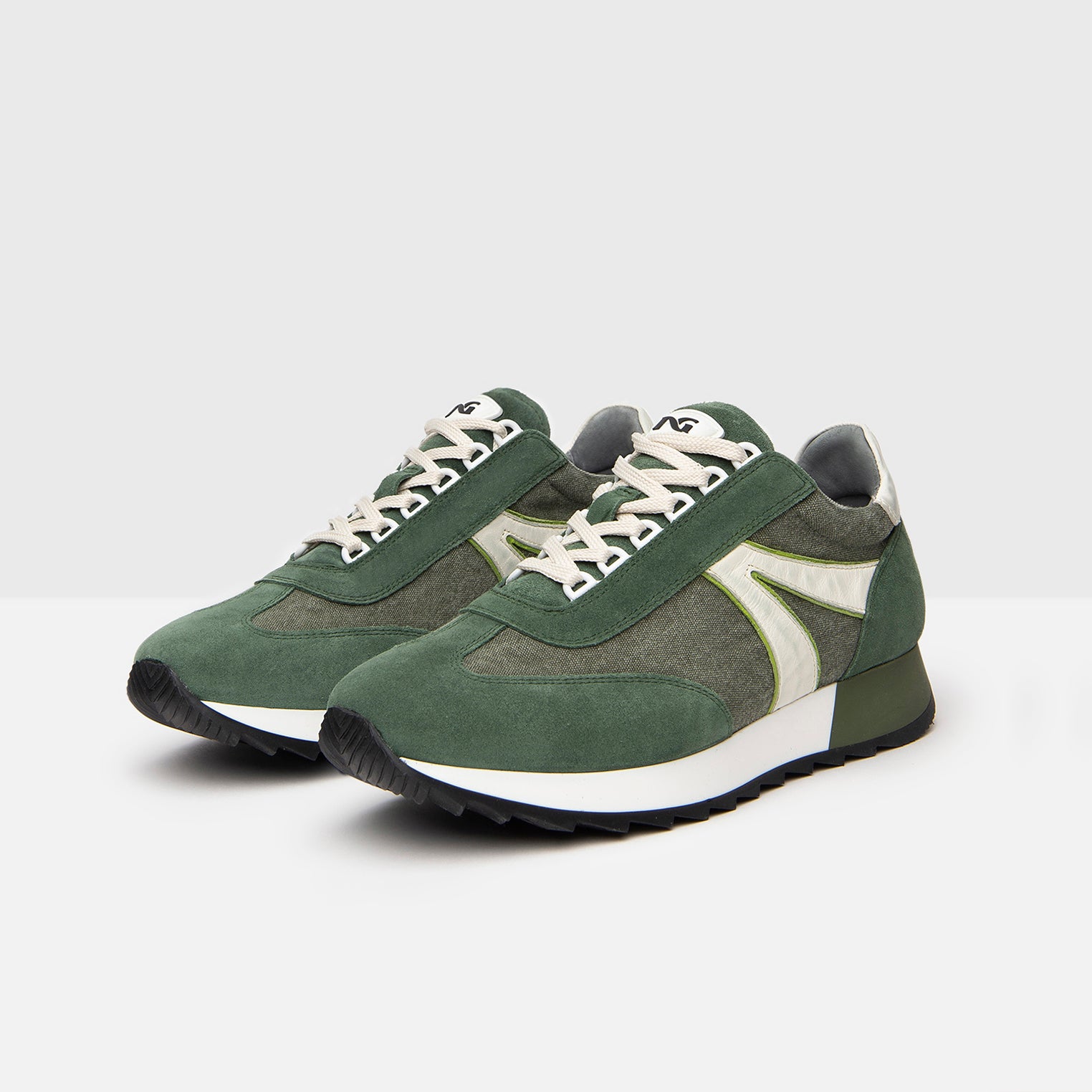 Sneakers Uomo in Pelle, Camoscio e Tela