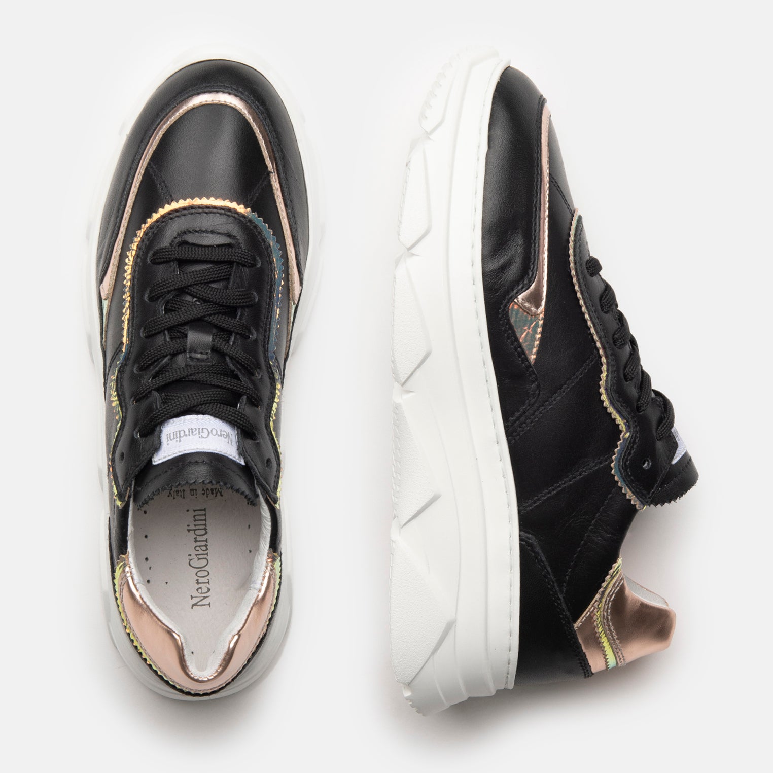 Sneakers Donna in Pelle e Materiale Tecnico