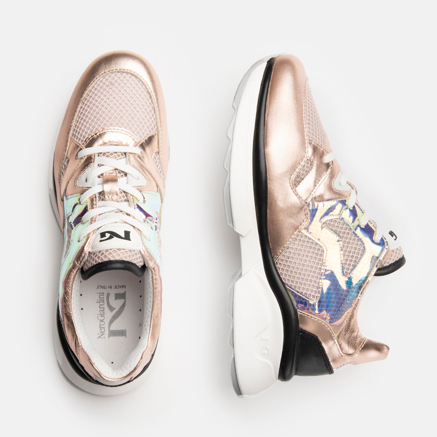 Sneakers Donna in Pelle, Tela e Materiale Tecnico