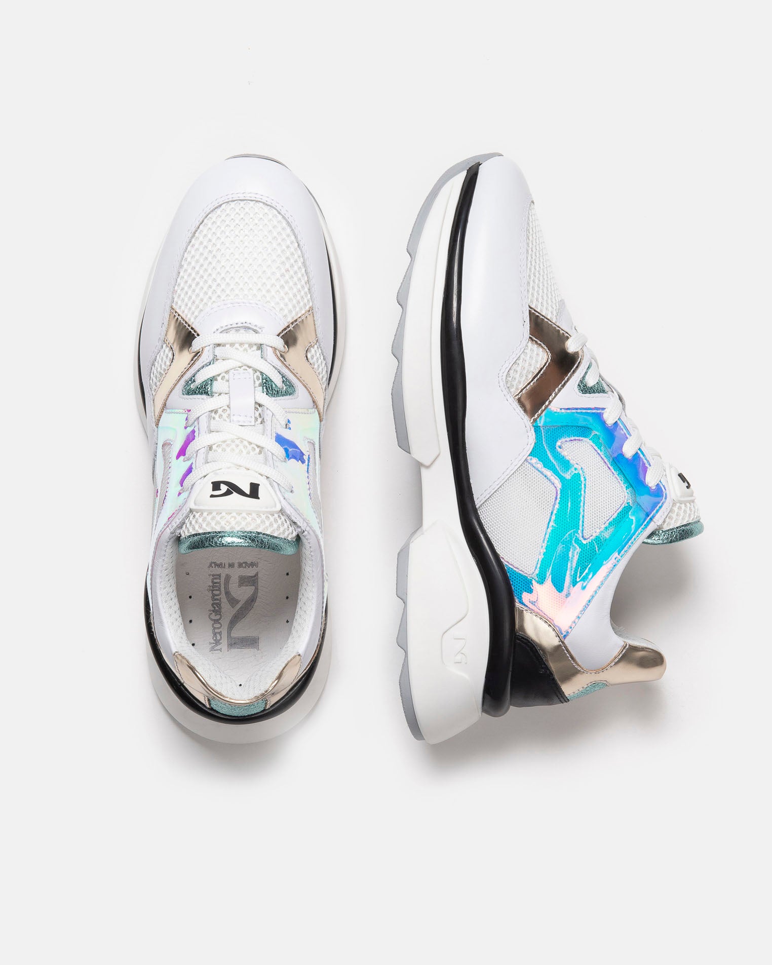 Sneakers Donna in Pelle, Tela e Materiale Tecnico