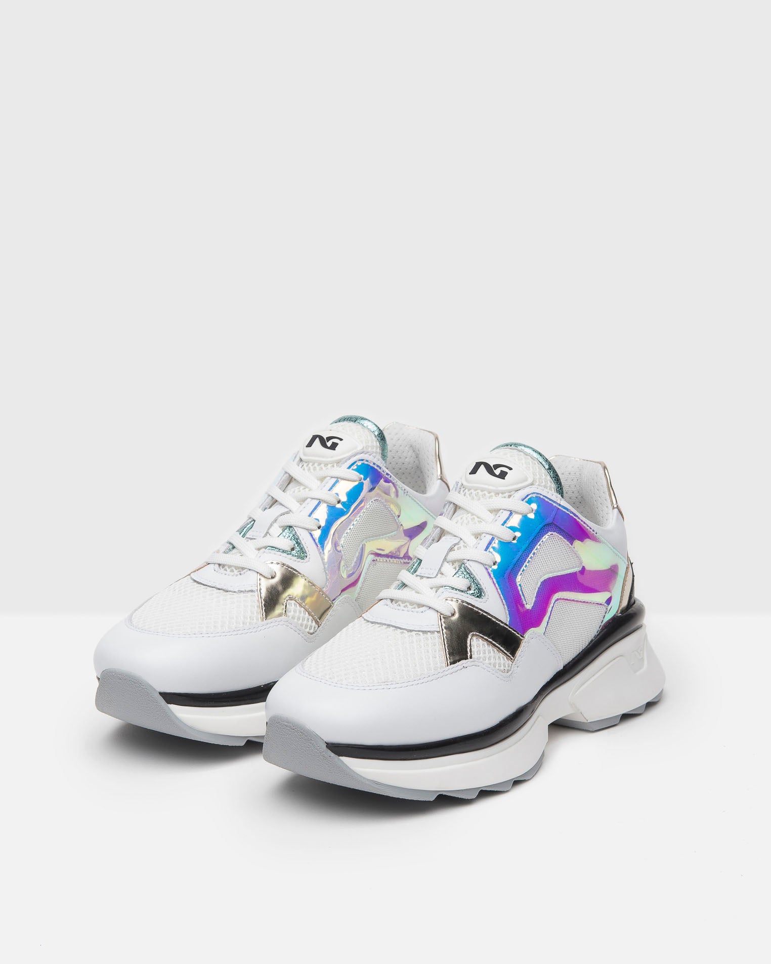 Sneakers Donna in Pelle, Tela e Materiale Tecnico