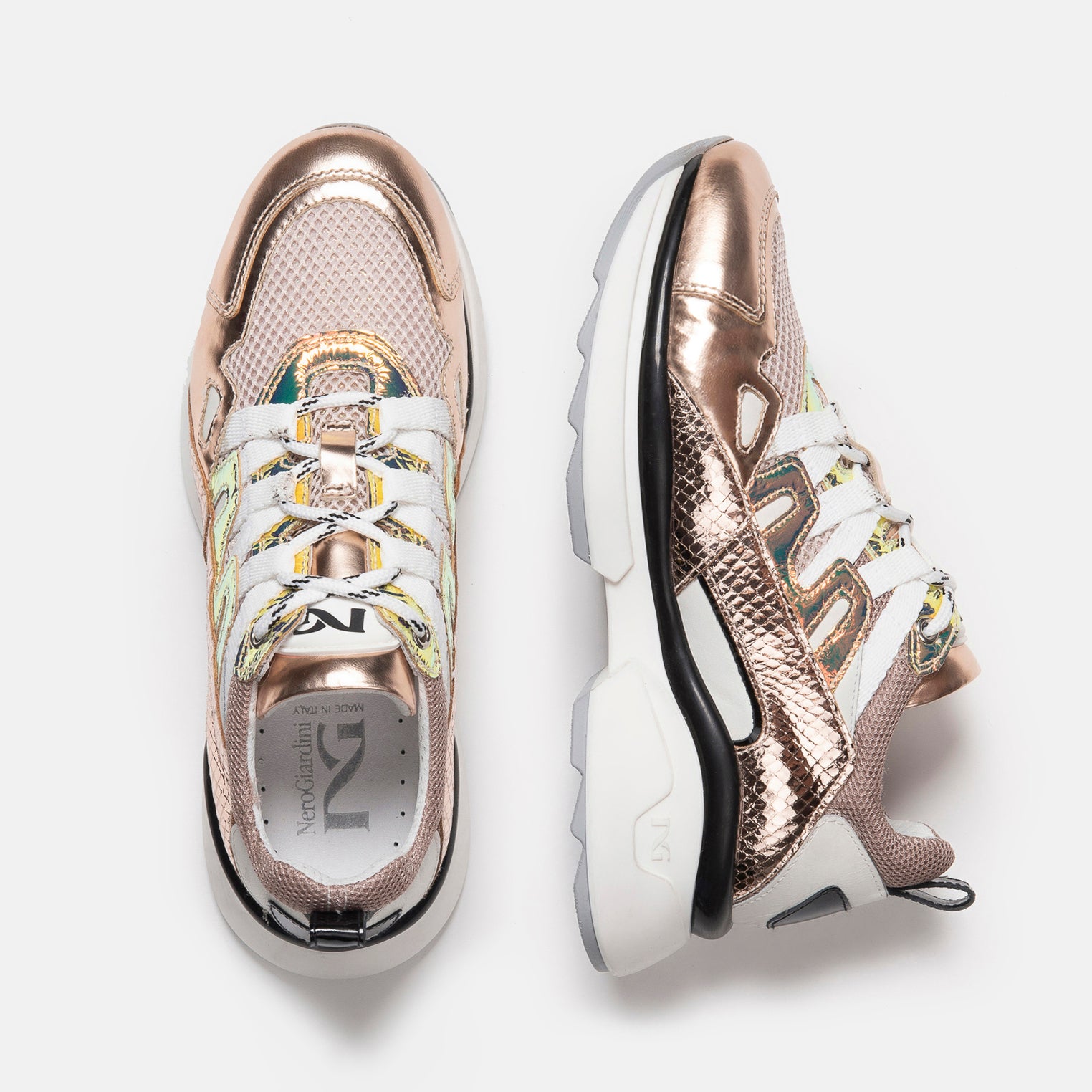 Sneakers Donna in Pelle, Tela e Vernice
