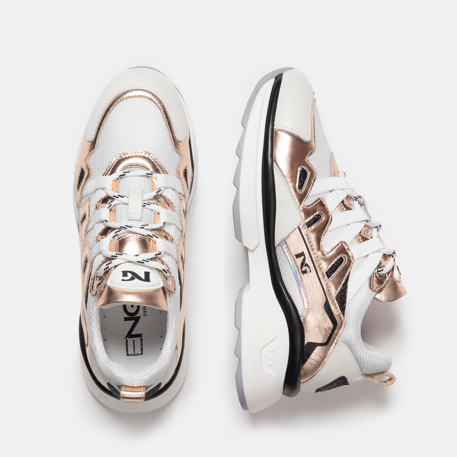 Sneakers Donna in Pelle, Tela e Materiale Tecnico