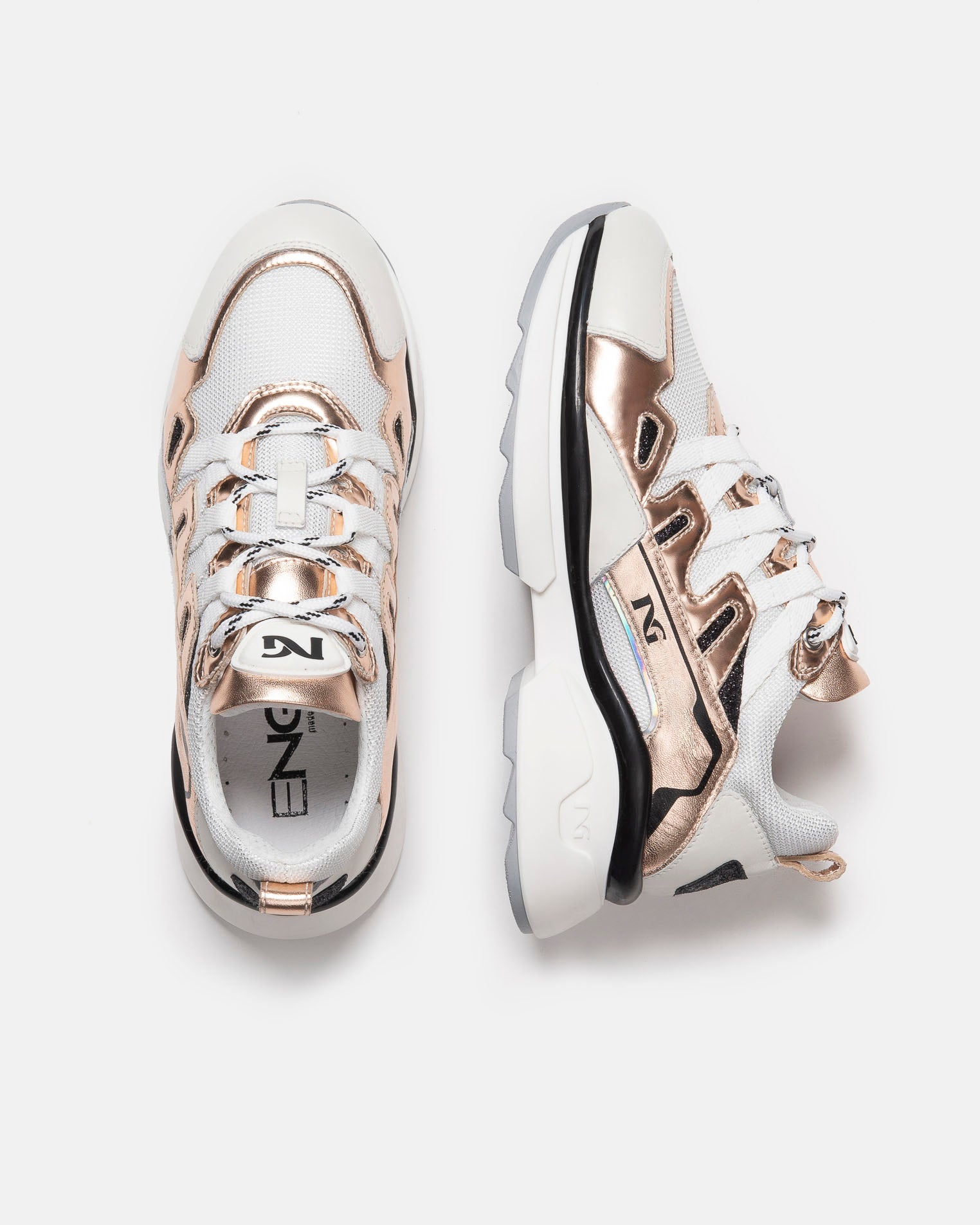 Sneakers Donna in Pelle, Tela e Materiale Tecnico
