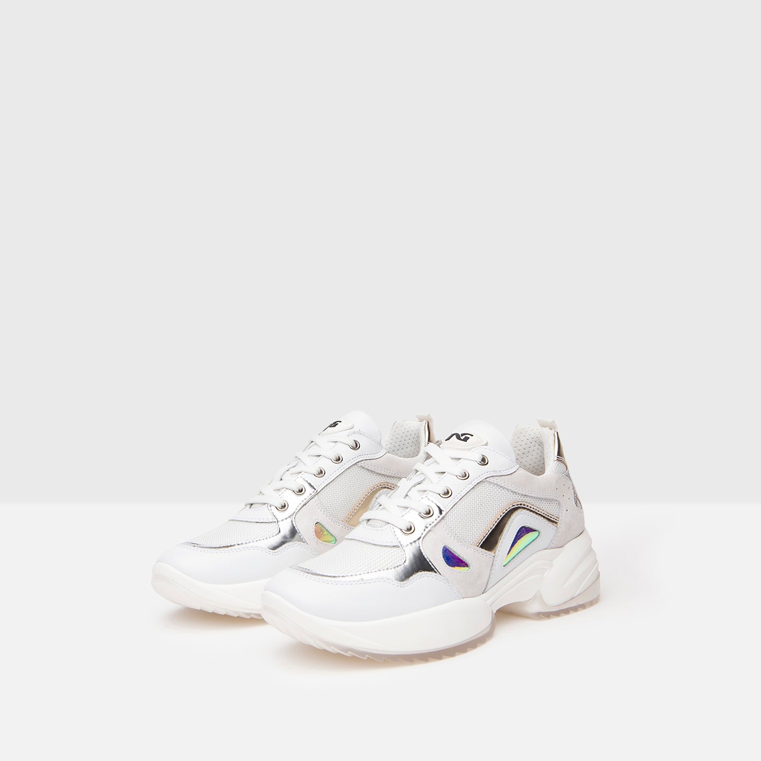 Sneakers Donna in Pelle, Camoscio e  Tela