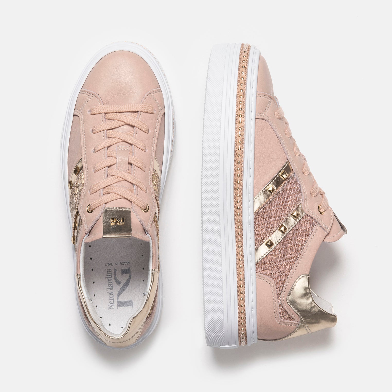 Sneakers Donna in Pelle e Tela
