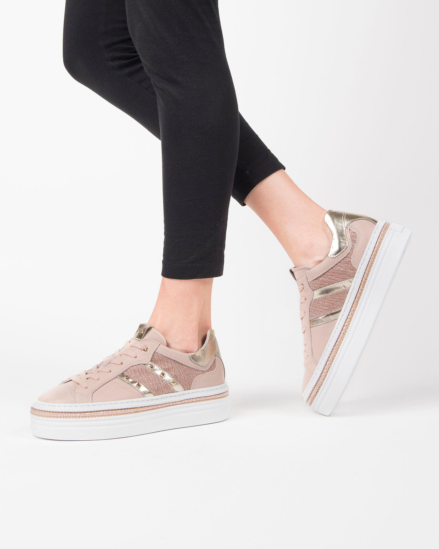 Sneakers Donna in Pelle e Tela