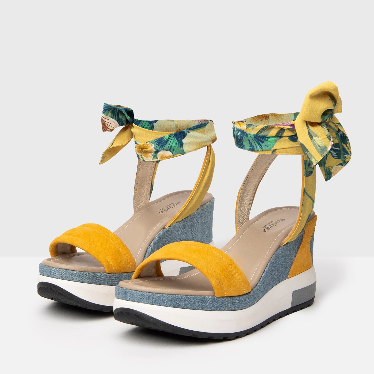 Sandali Donna in Suede e Tessuto