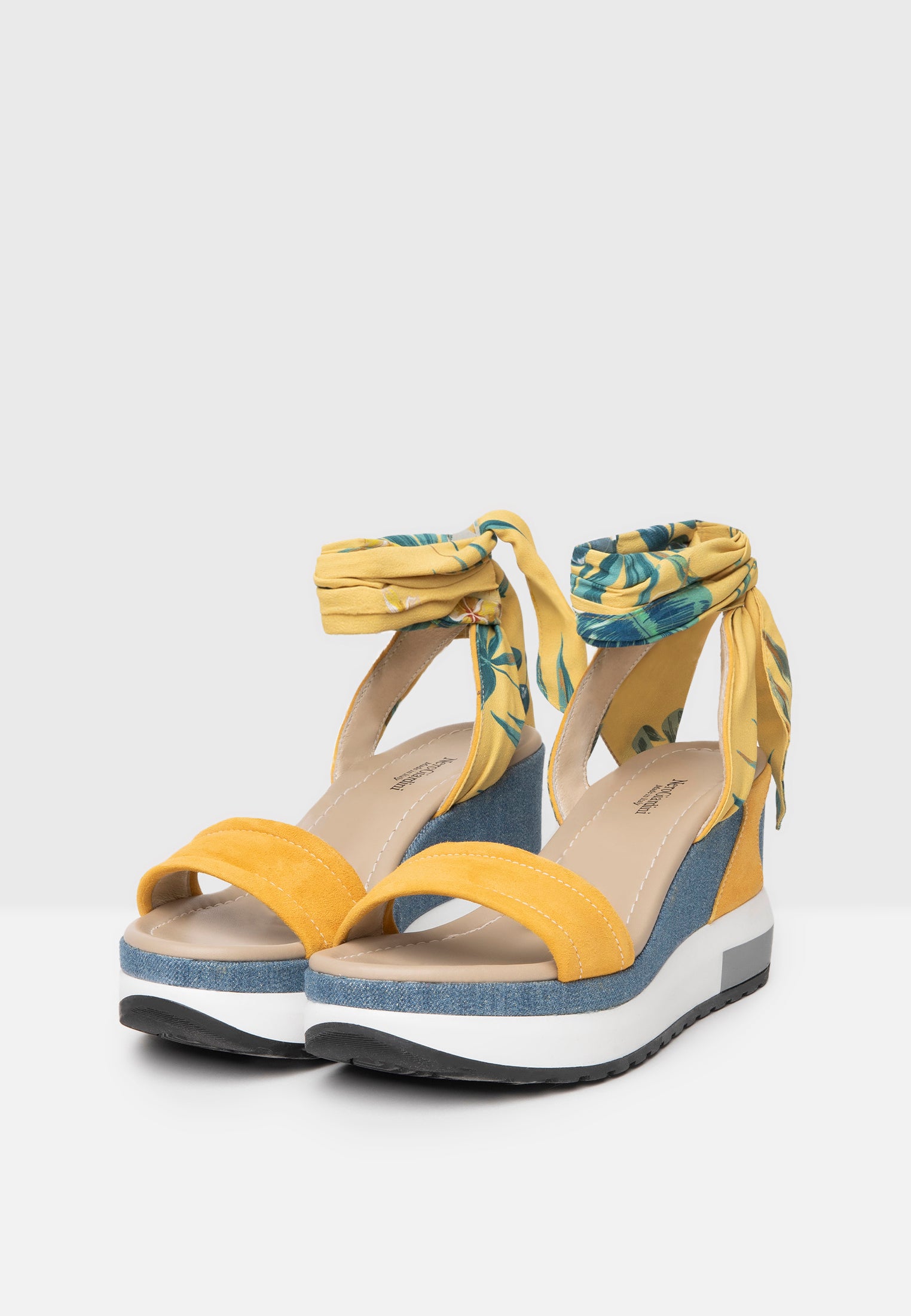 Sandali Donna in Suede e Tessuto