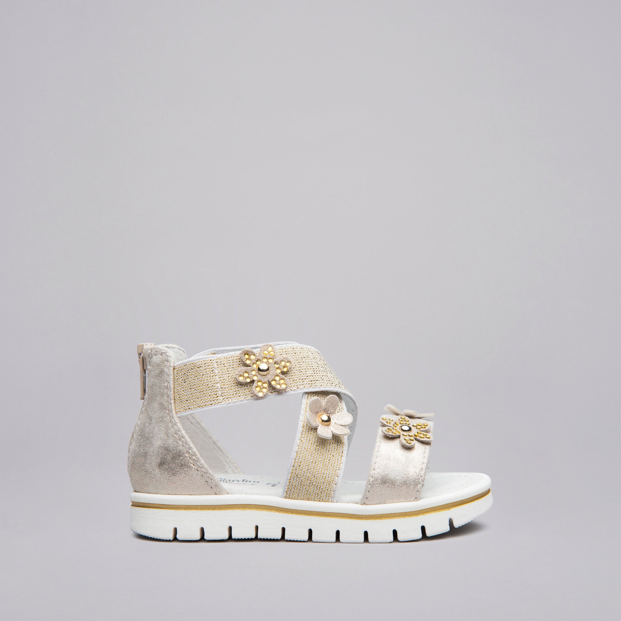 Sandali Kids da Bambina in Materiale Tecnico e Camoscio