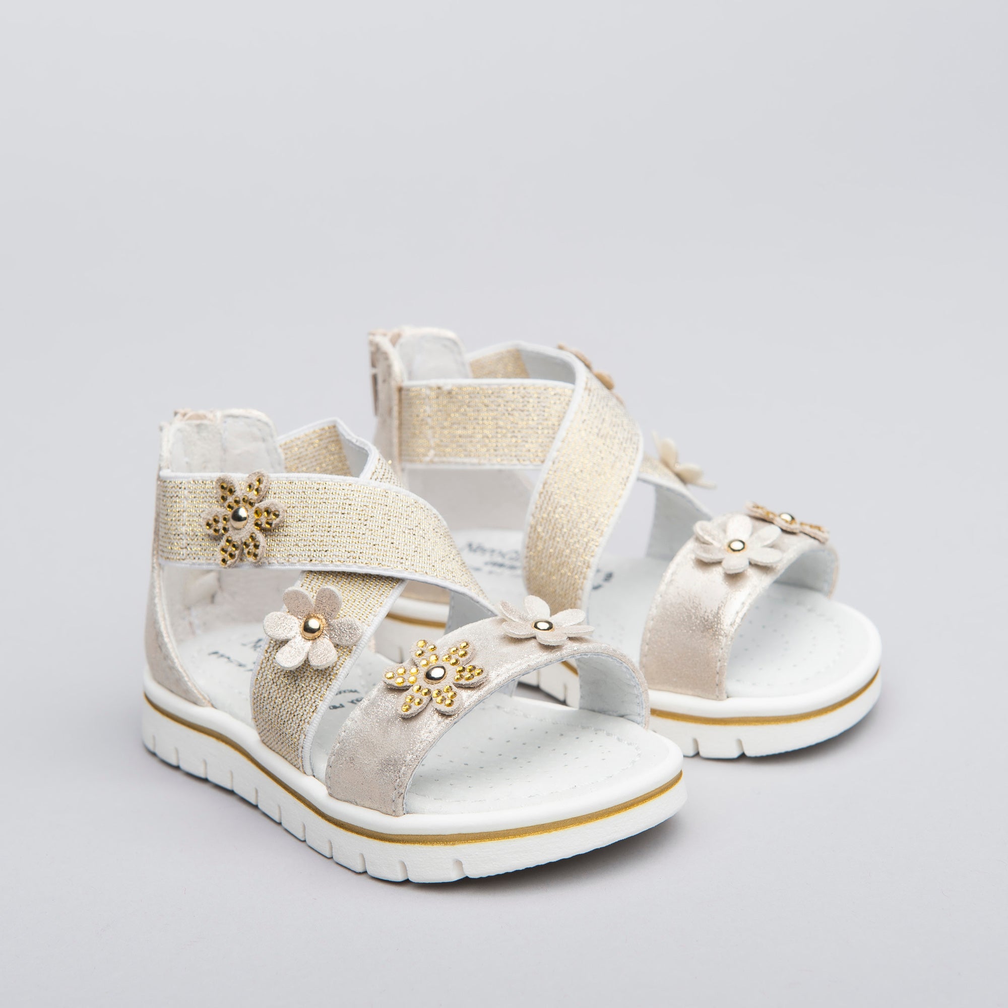 Sandali Kids da Bambina in Materiale Tecnico e Camoscio