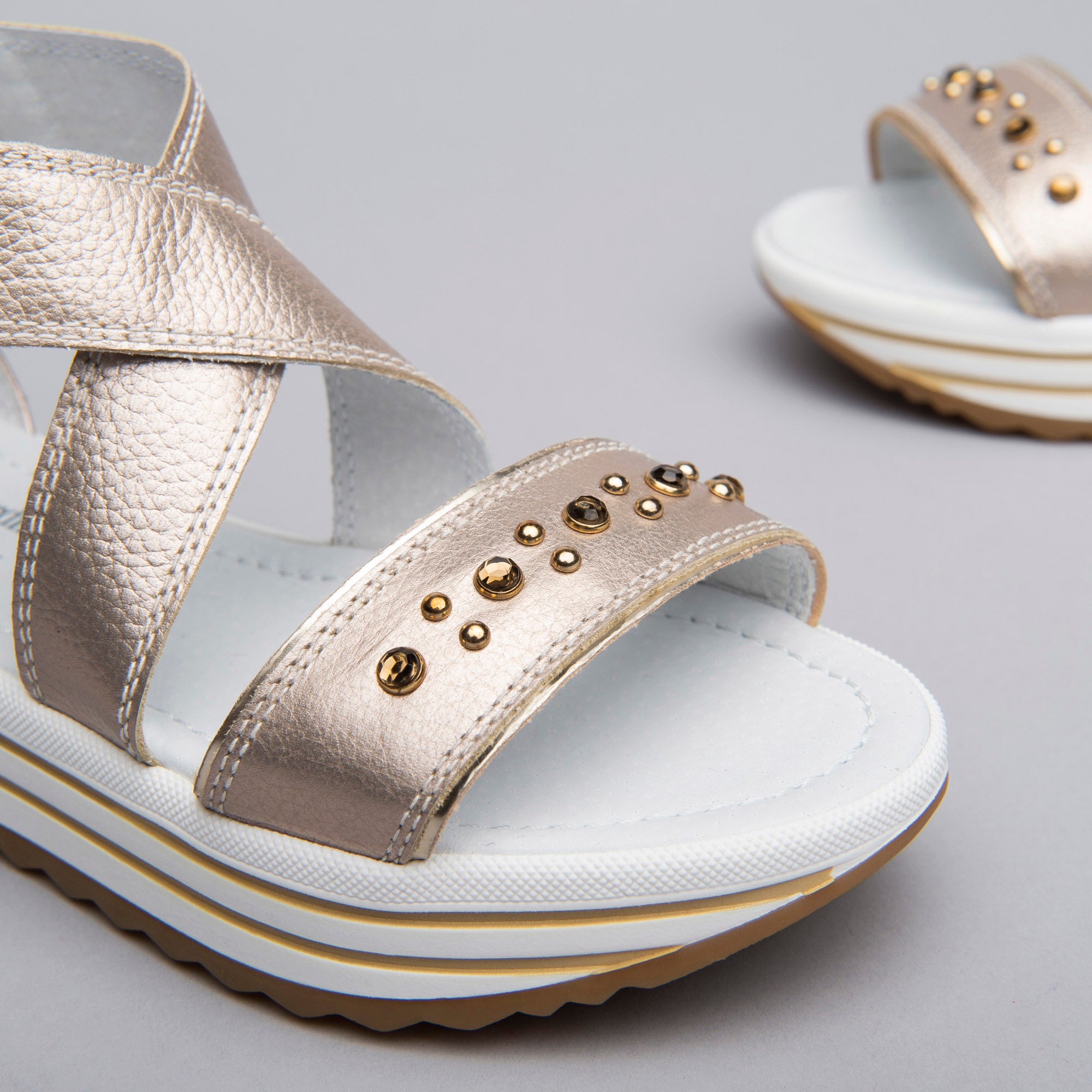Sandali Teens da Ragazza in Pelle