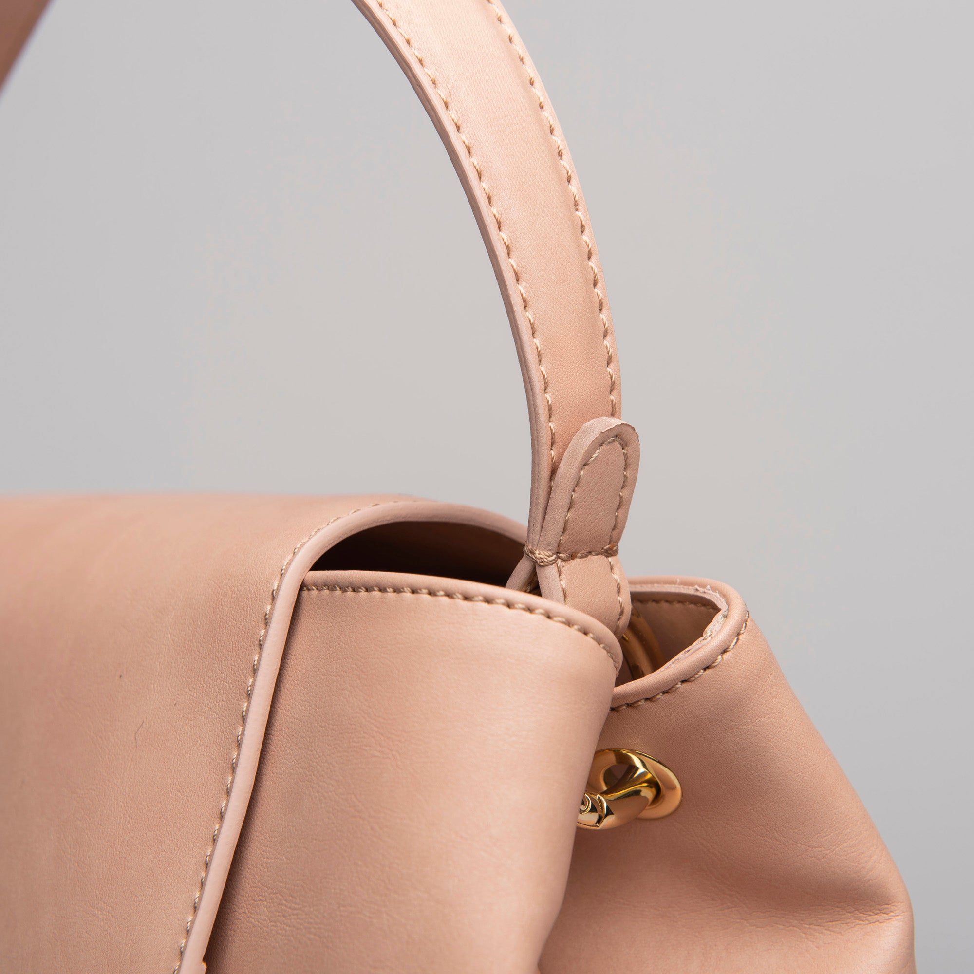 Borsa a Mano da Donna in Pelle e Materiale Tecnico