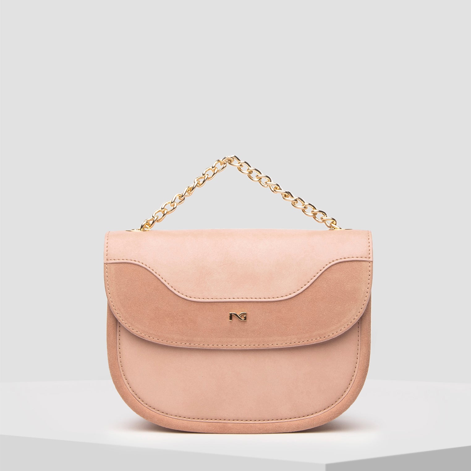 Borsa a Tracolla da Donna in Camoscio e Materiale Tecnico