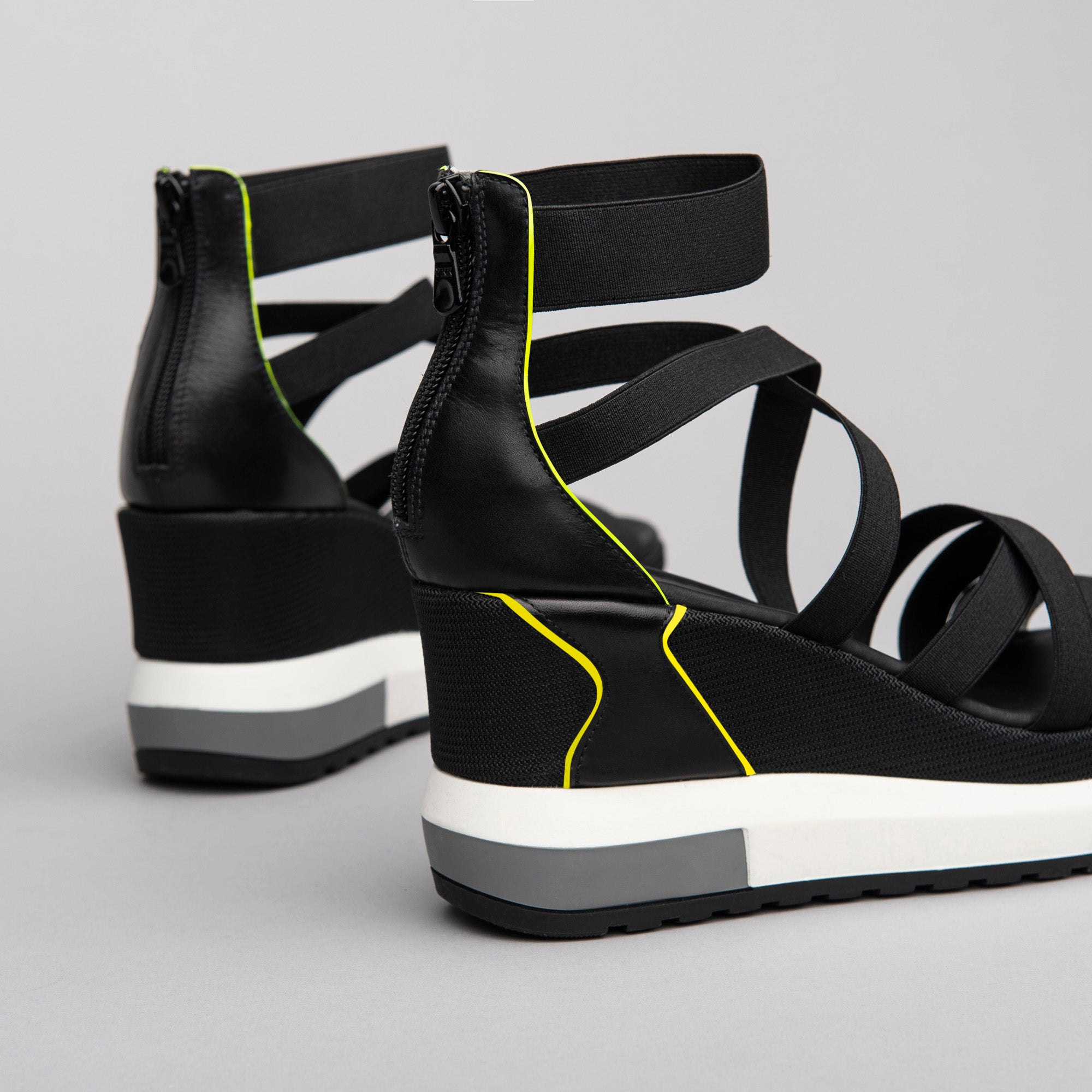 Sandali Donna in Pelle e Tessuto