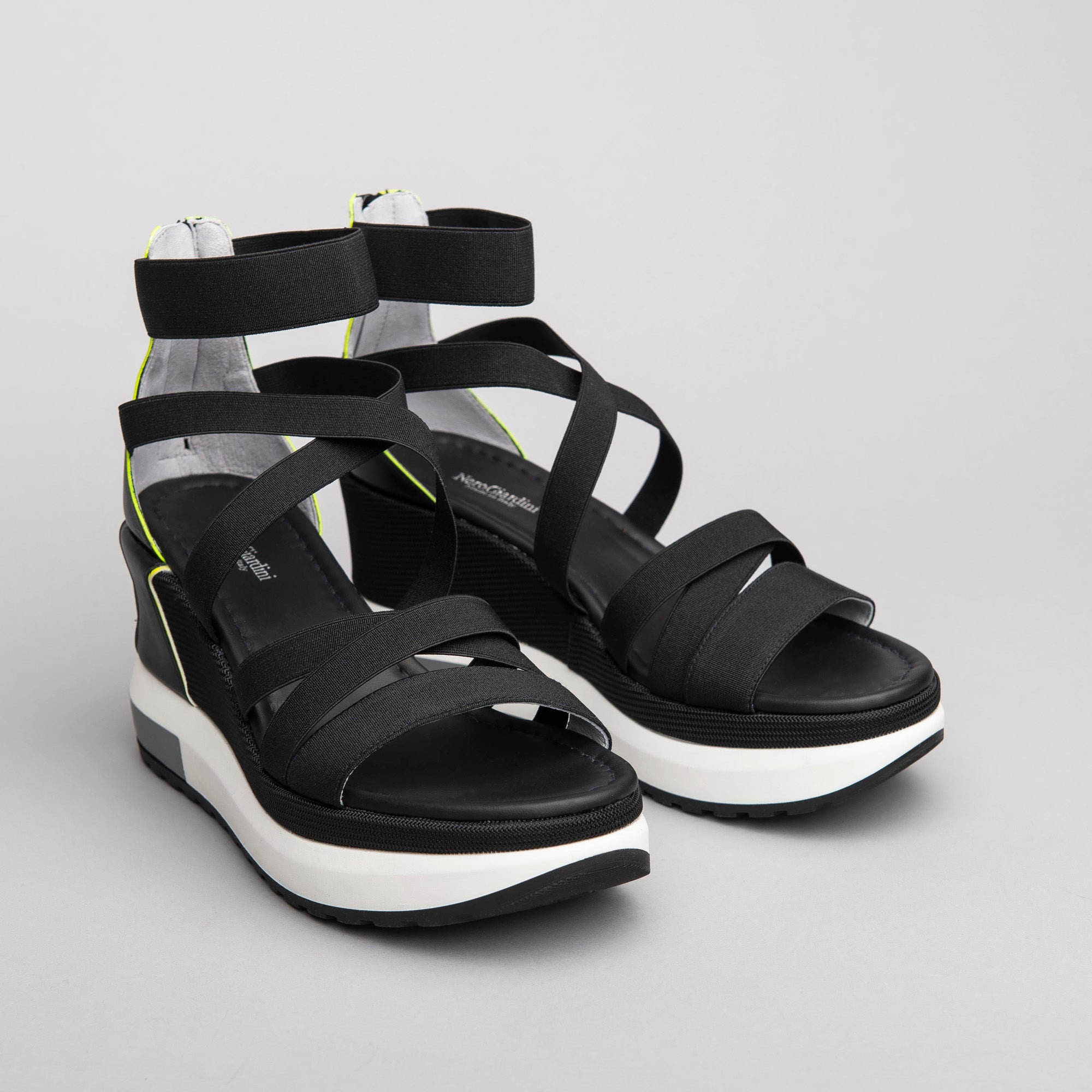 Sandali Donna in Pelle e Tessuto