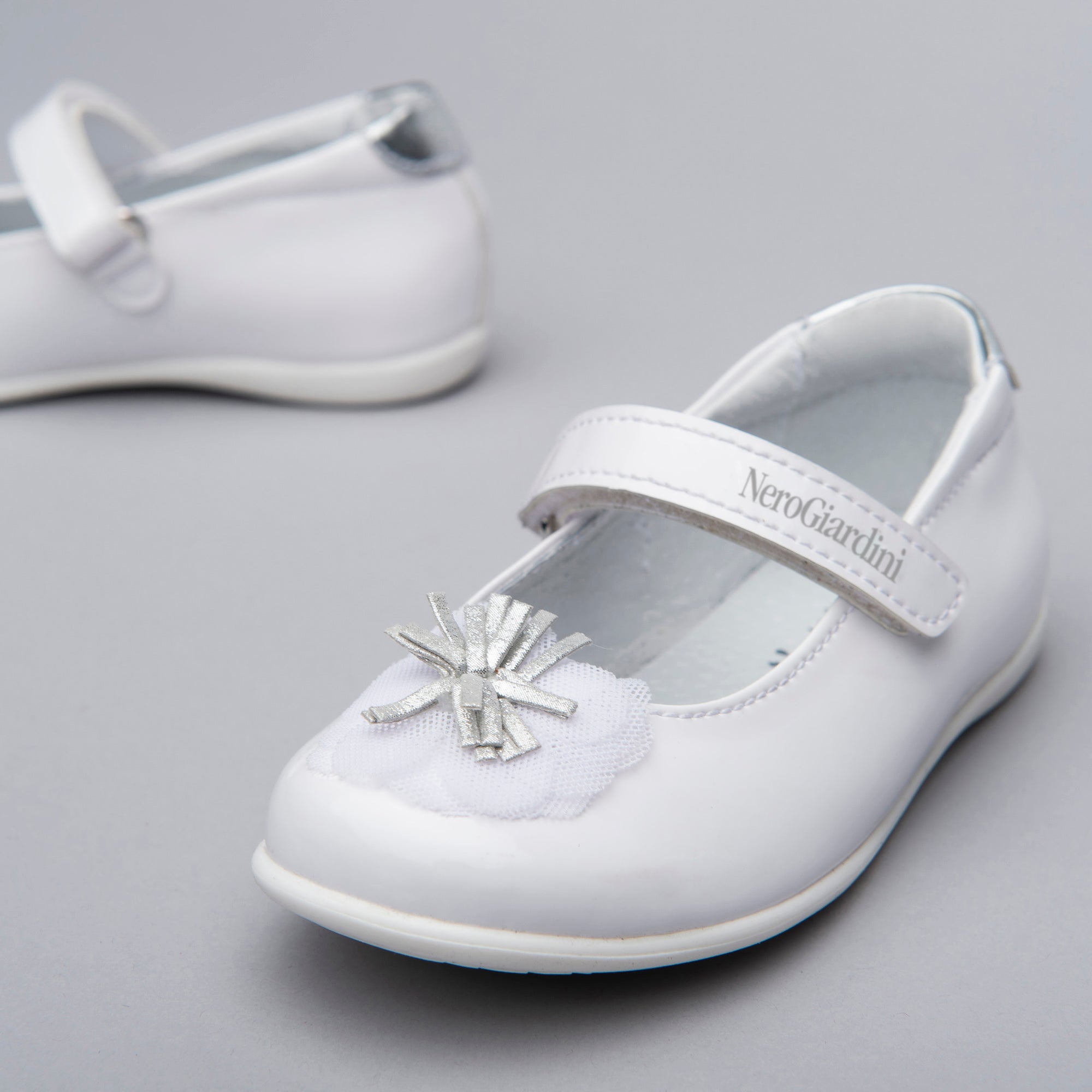 Ballerine Kids da Bambina in Materiale Tecnico e Camoscio