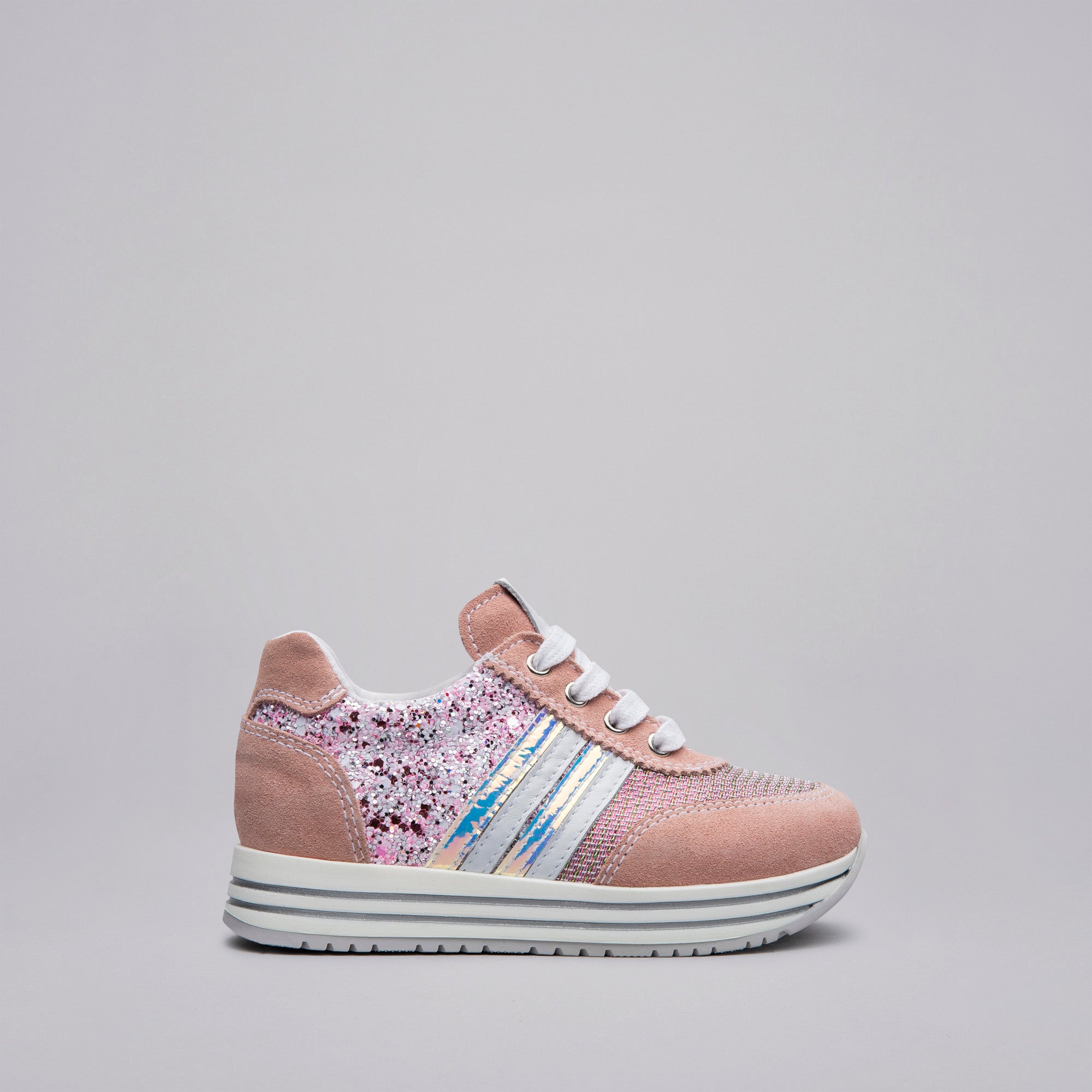 Sneakers Kids da Bambina in Camoscio, Pelle e Tela