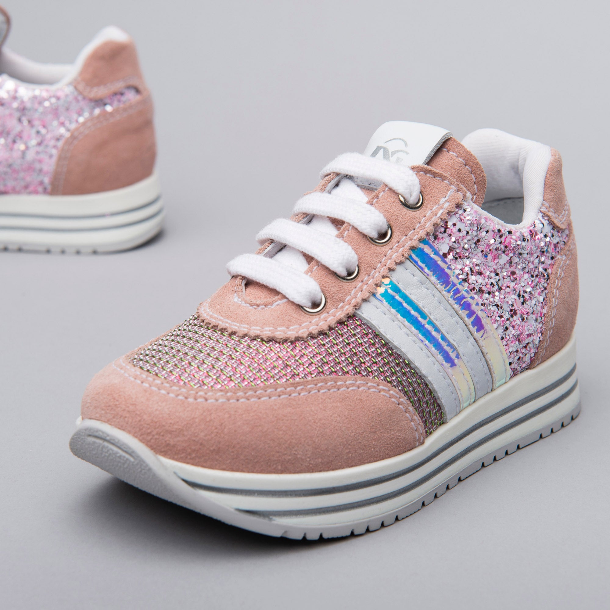 Sneakers Kids da Bambina in Camoscio, Pelle e Tela