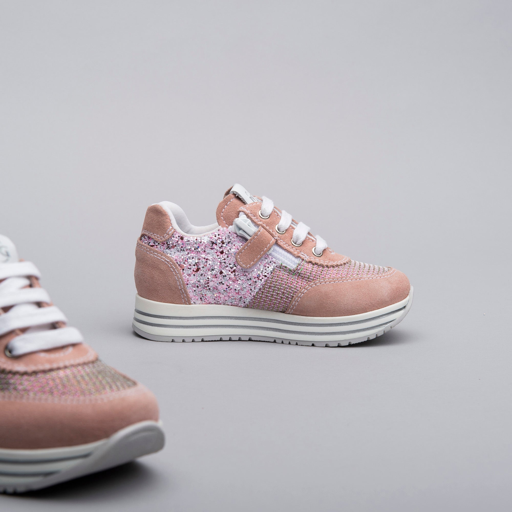Sneakers Kids da Bambina in Camoscio, Pelle e Tela