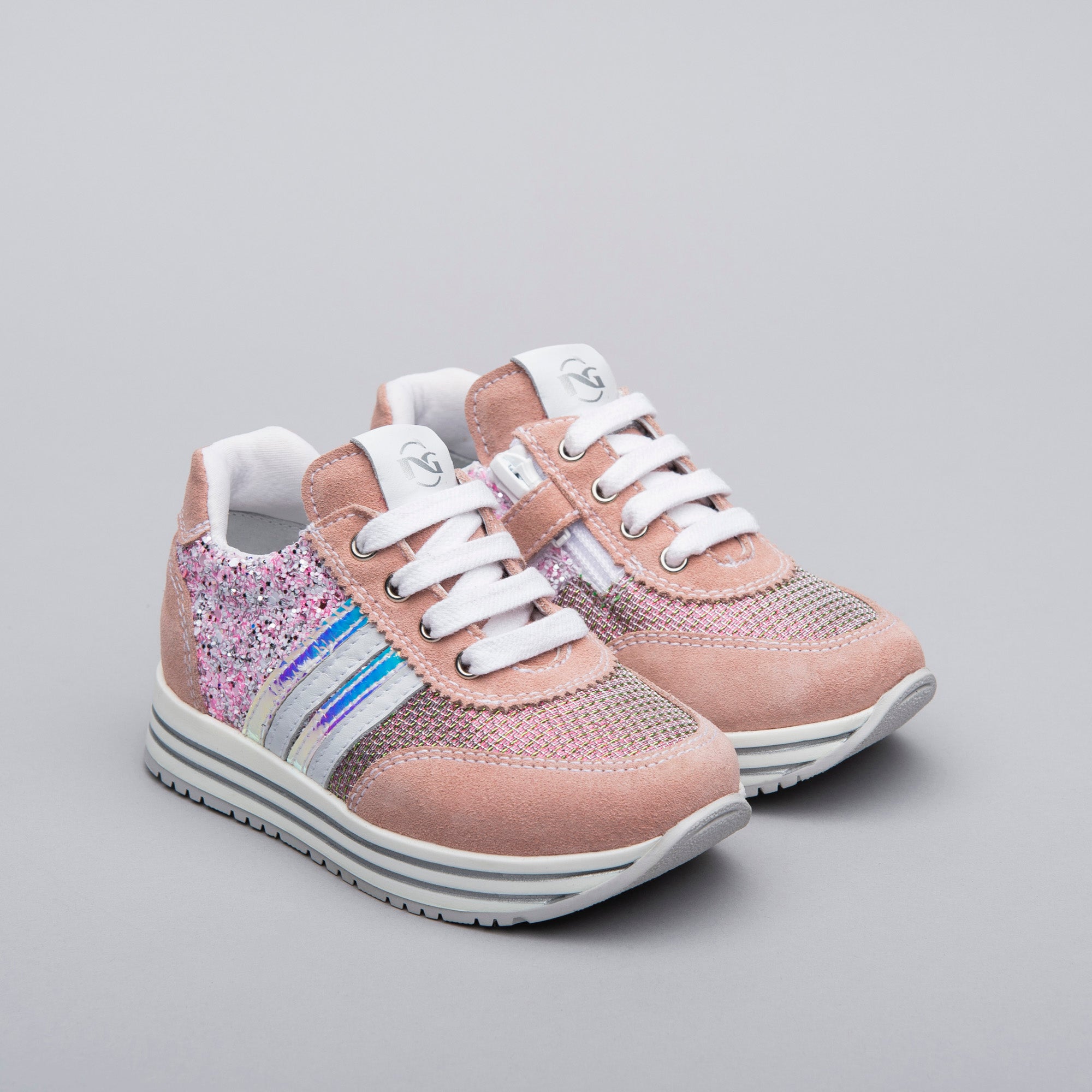 Sneakers Kids da Bambina in Camoscio, Pelle e Tela