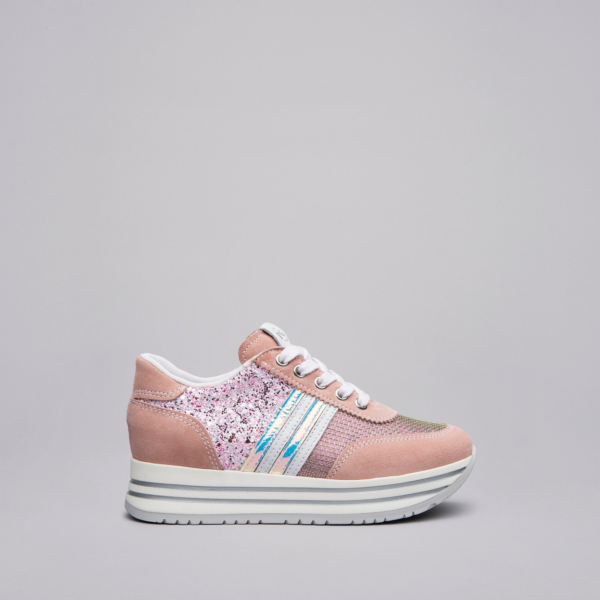 Sneakers Teens da Ragazza in Camoscio, Pelle e Tela