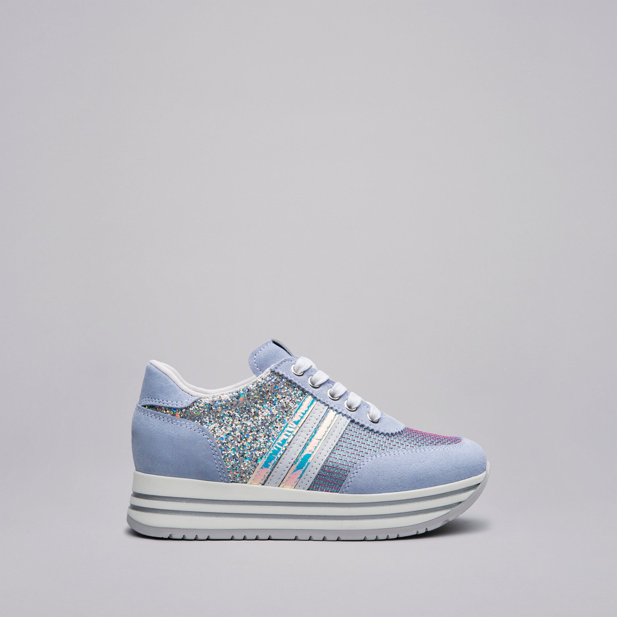 Sneakers Teens da Ragazza in Camoscio, Pelle e Tela