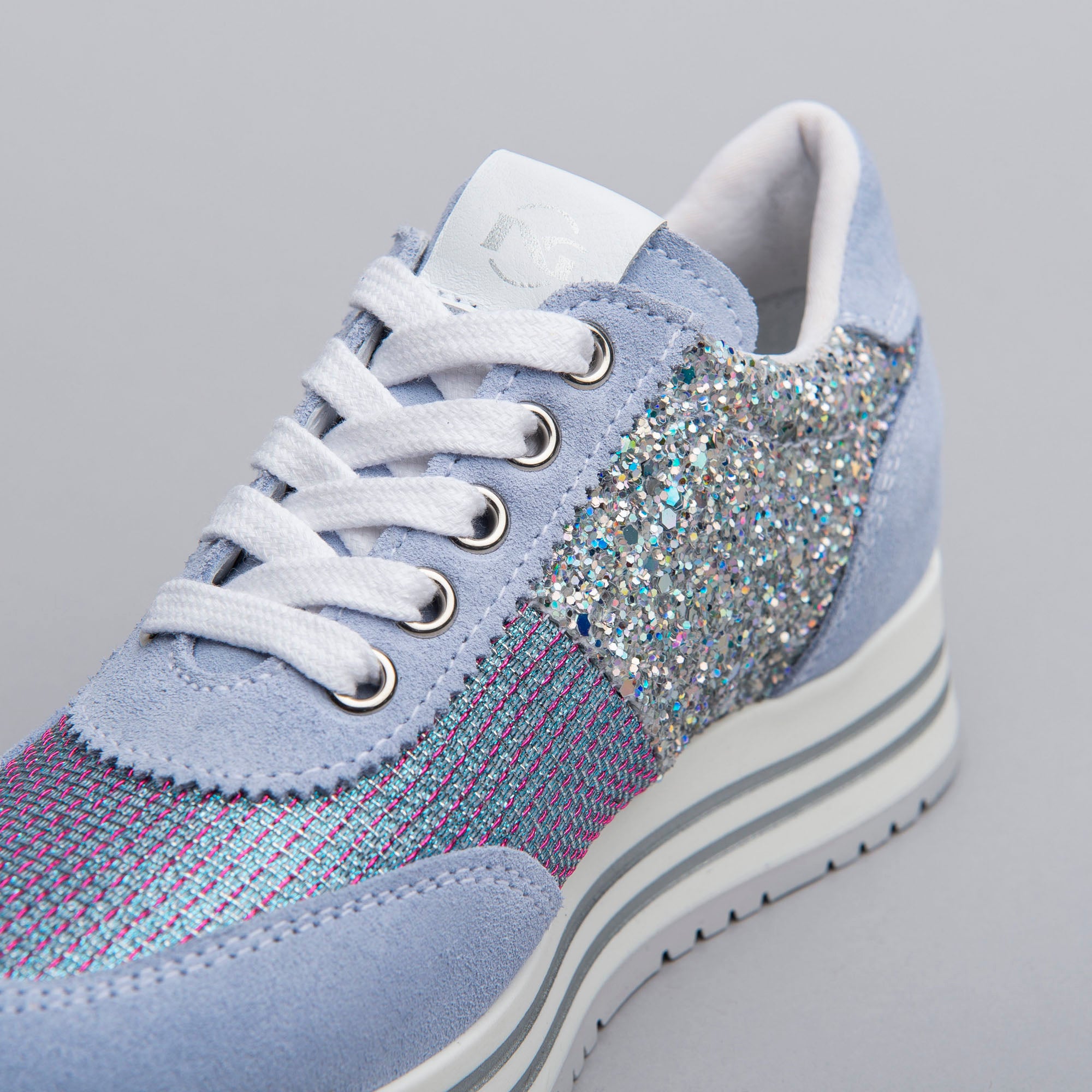 Sneakers Teens da Ragazza in Camoscio, Pelle e Tela