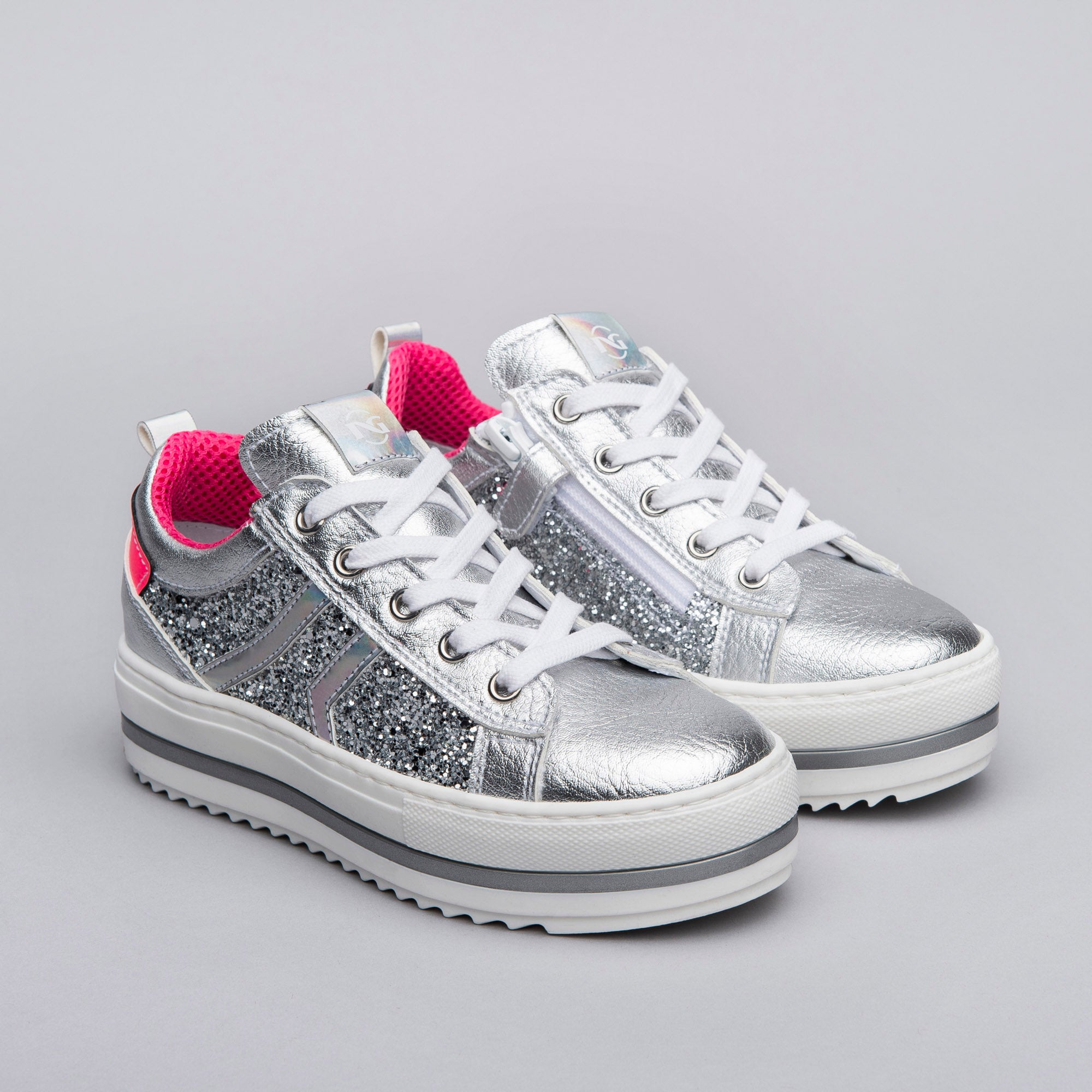 Sneakers Teens da Ragazza in Pelle e Materiale Tecnico