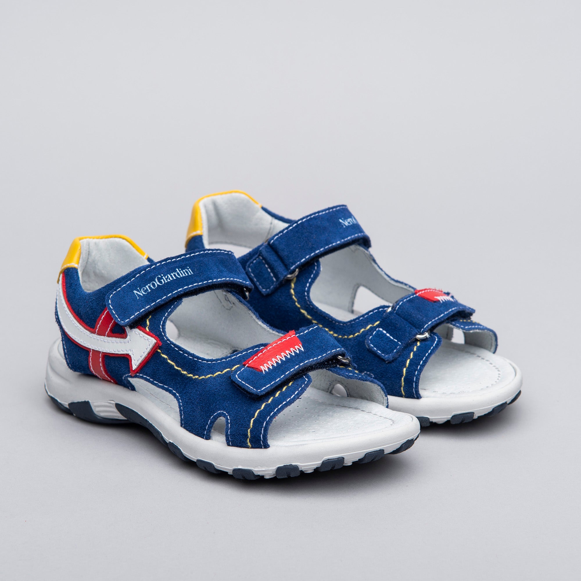Sandali Teens da Ragazzo in Pelle e Camoscio