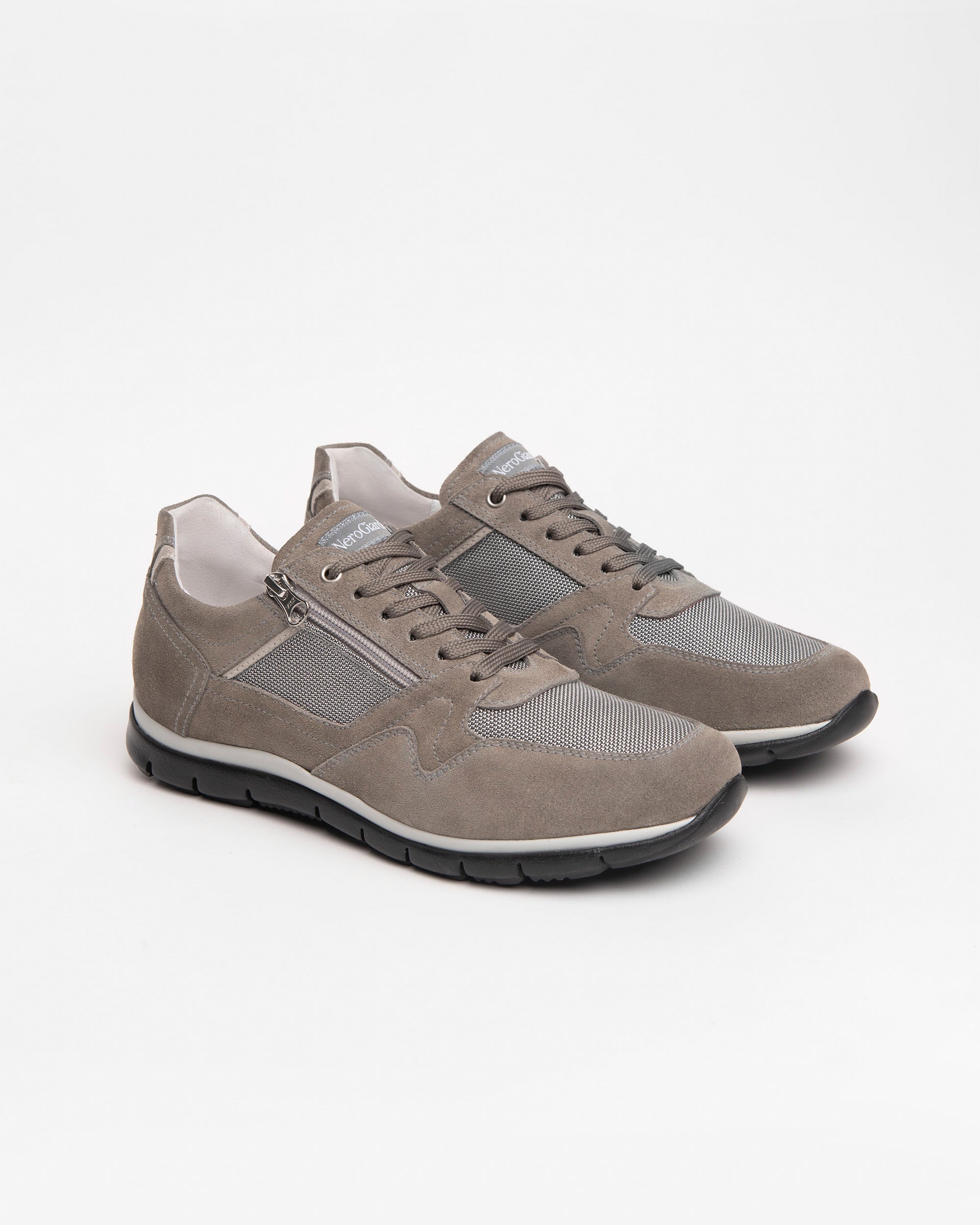 Sneakers Uomo in Camoscio e Tela