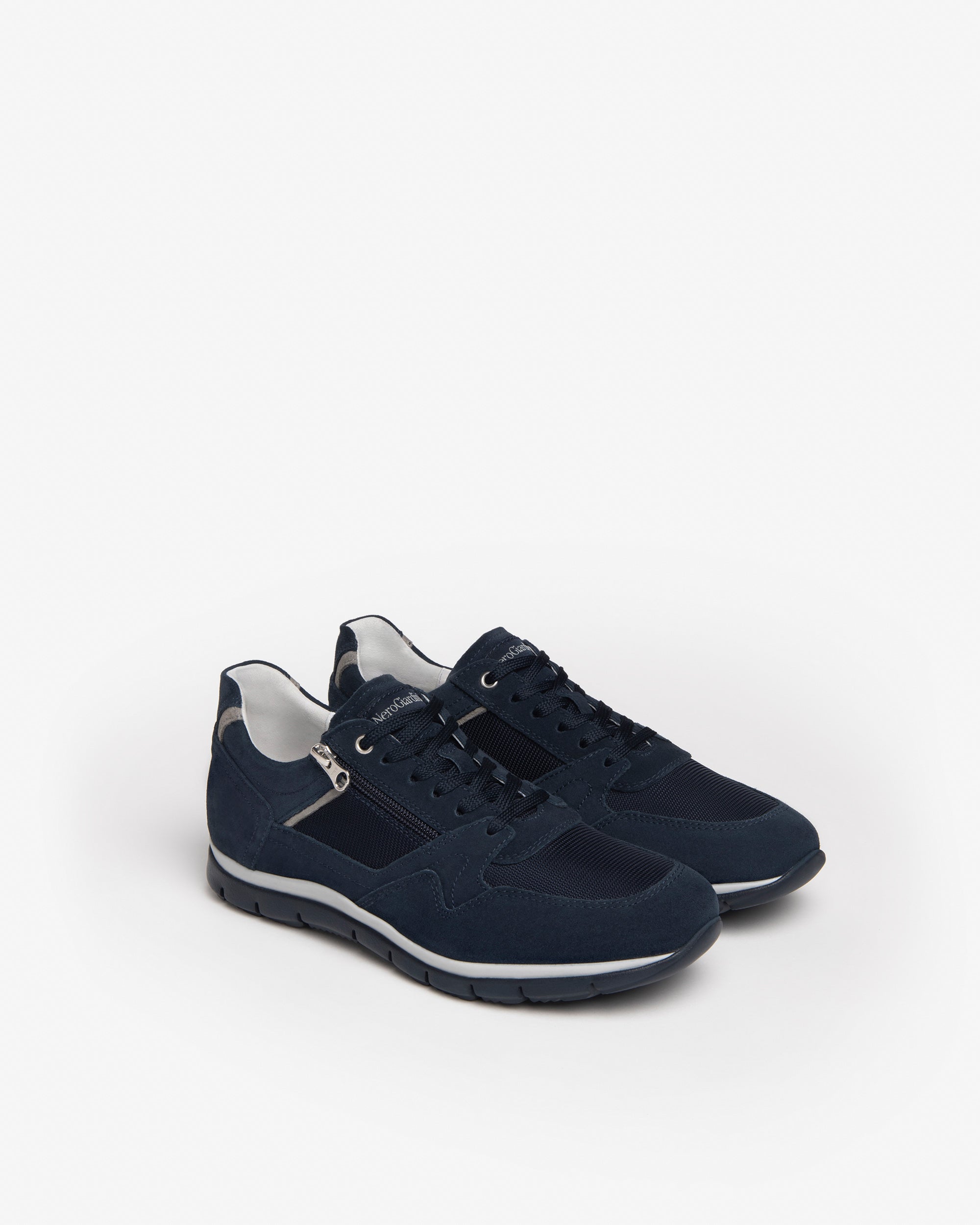 Sneakers Uomo in Camoscio e Tela
