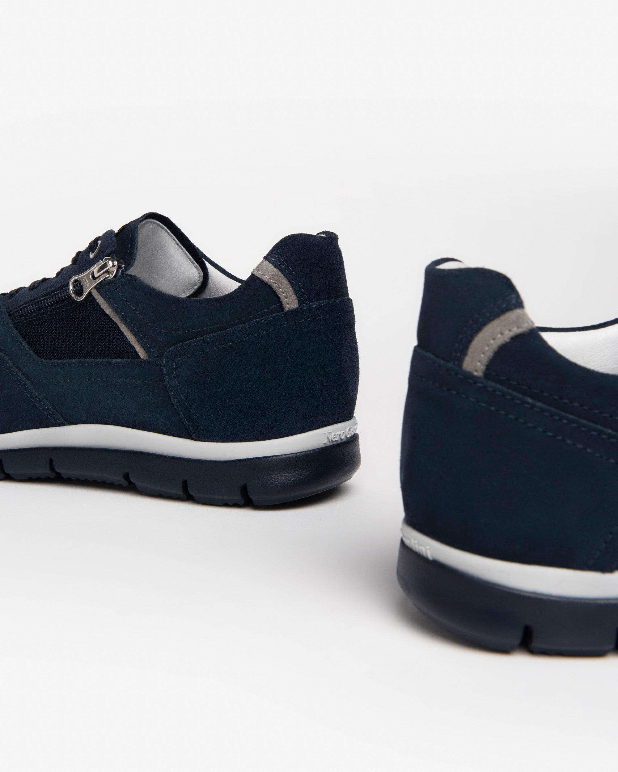 Sneakers Uomo in Camoscio e Tela