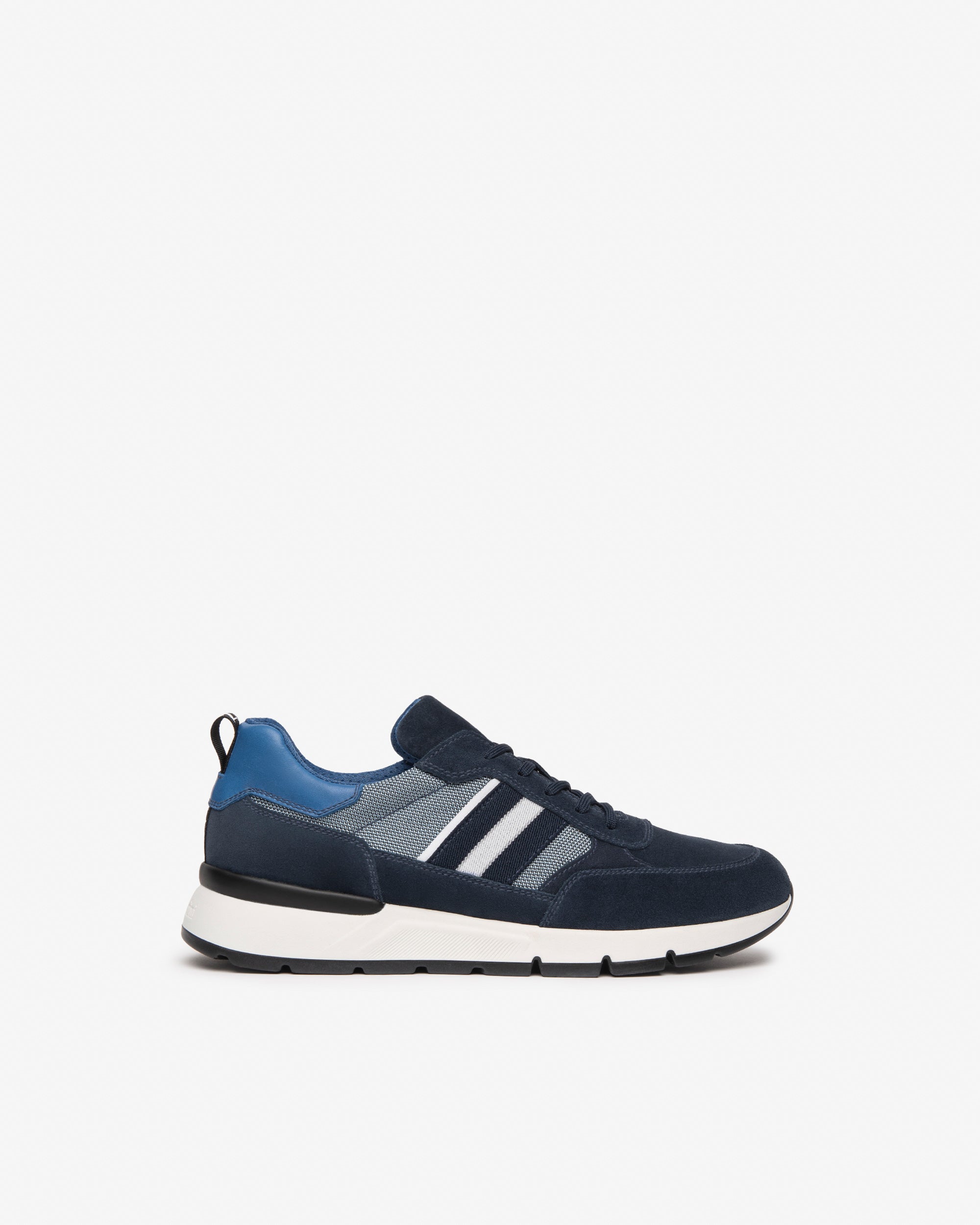 Sneakers Uomo in Camoscio, Pelle e Tela