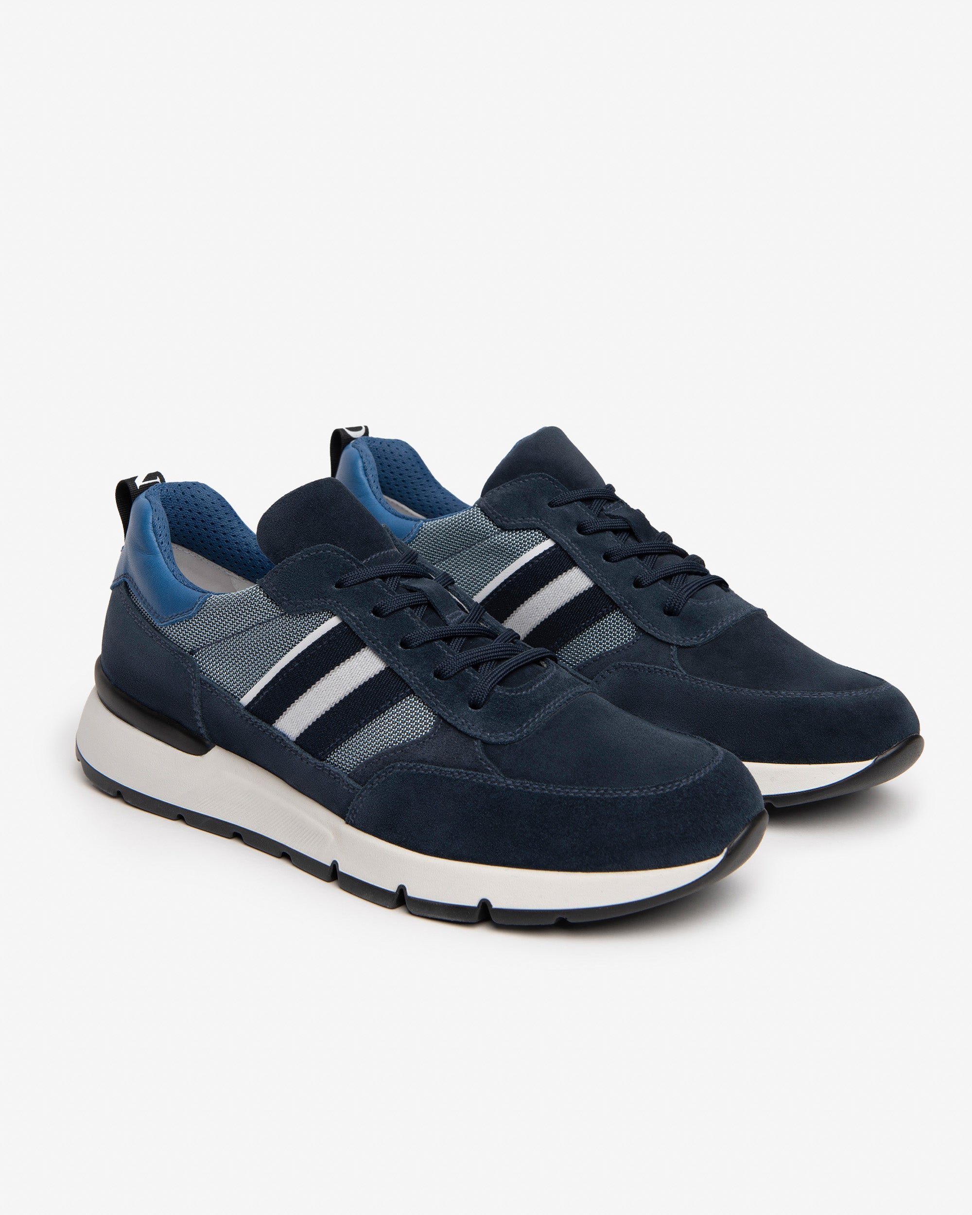 Sneakers Uomo in Camoscio, Pelle e Tela