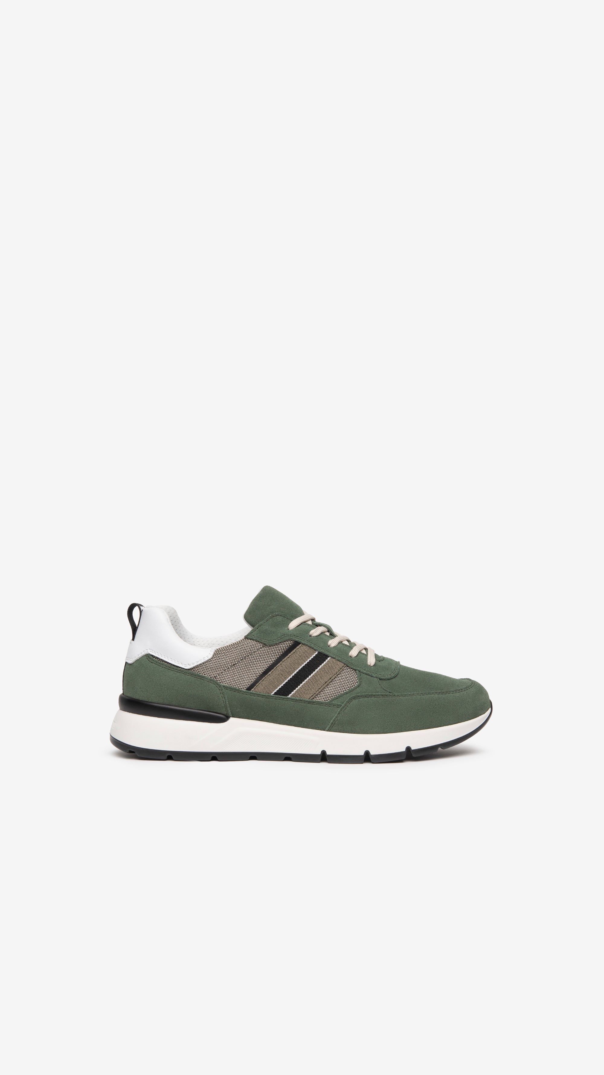 Sneakers Uomo in Camoscio, Pelle e Tela