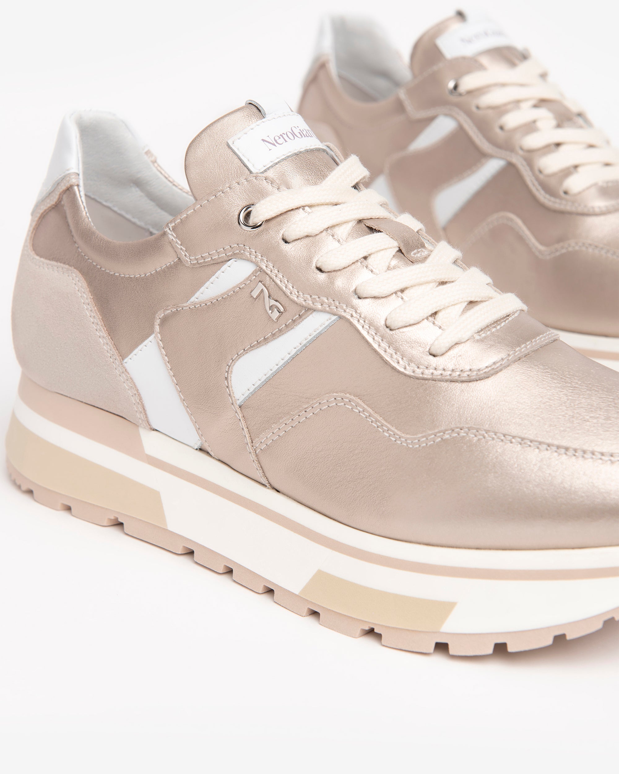 Sneakers Dames in Leder en Suède