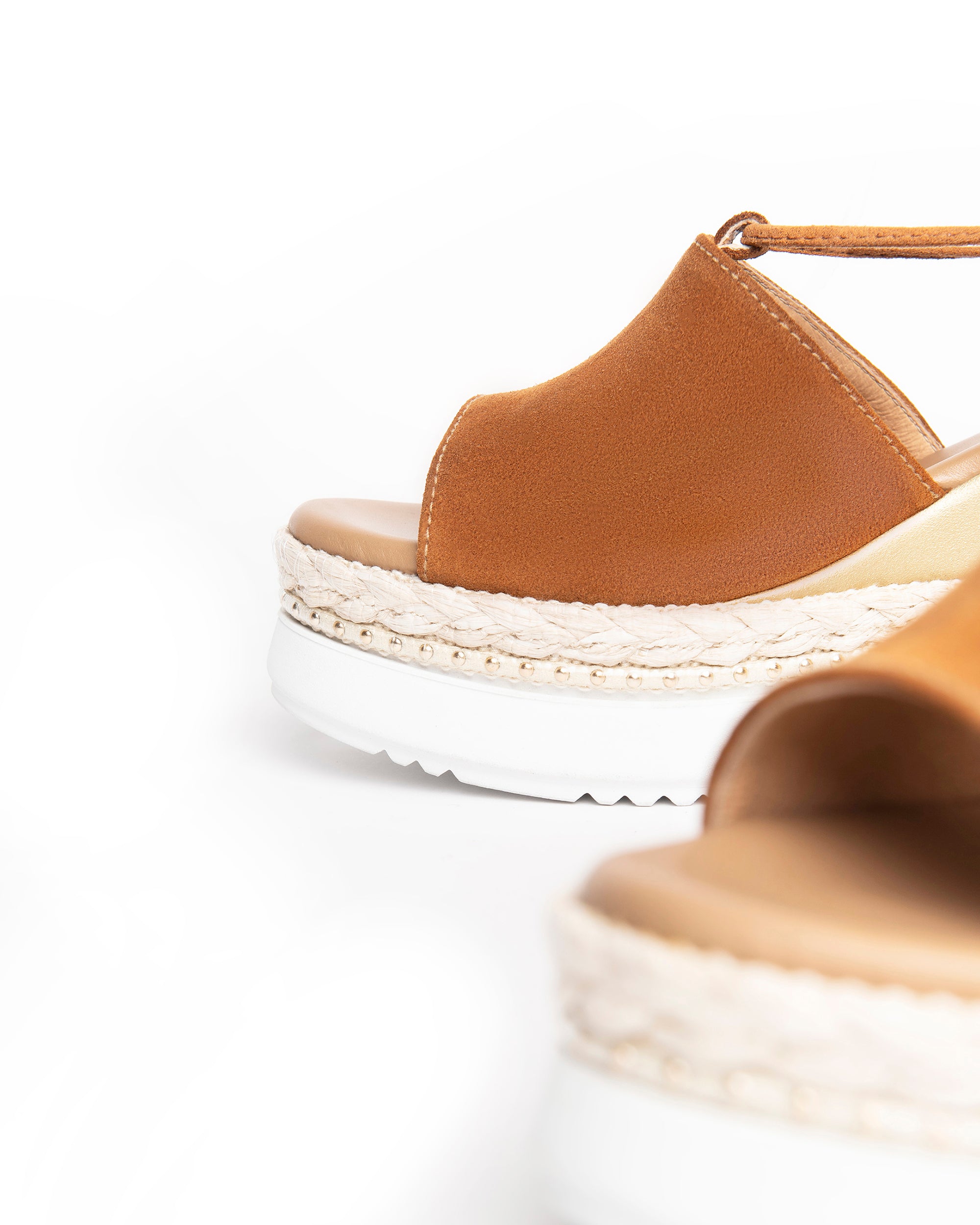Damensandalen aus Veloursleder