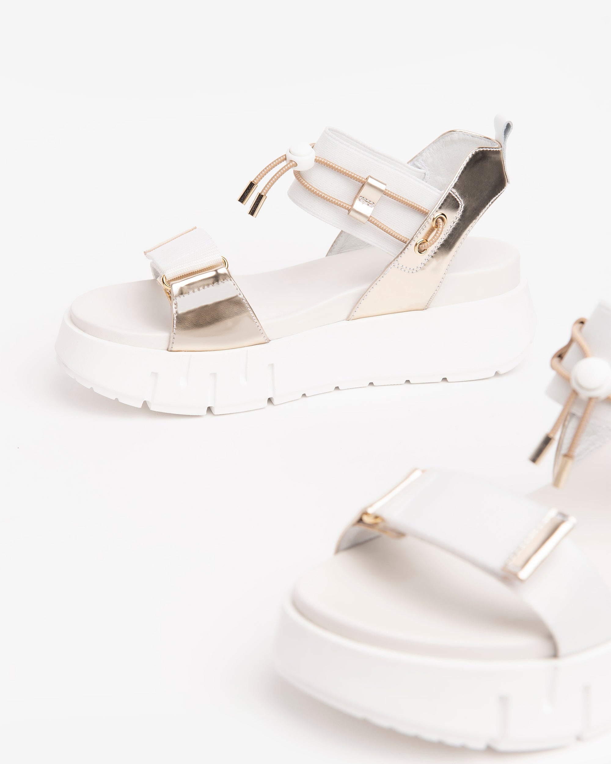 Women’s Leather and Technical Fabric Sandals