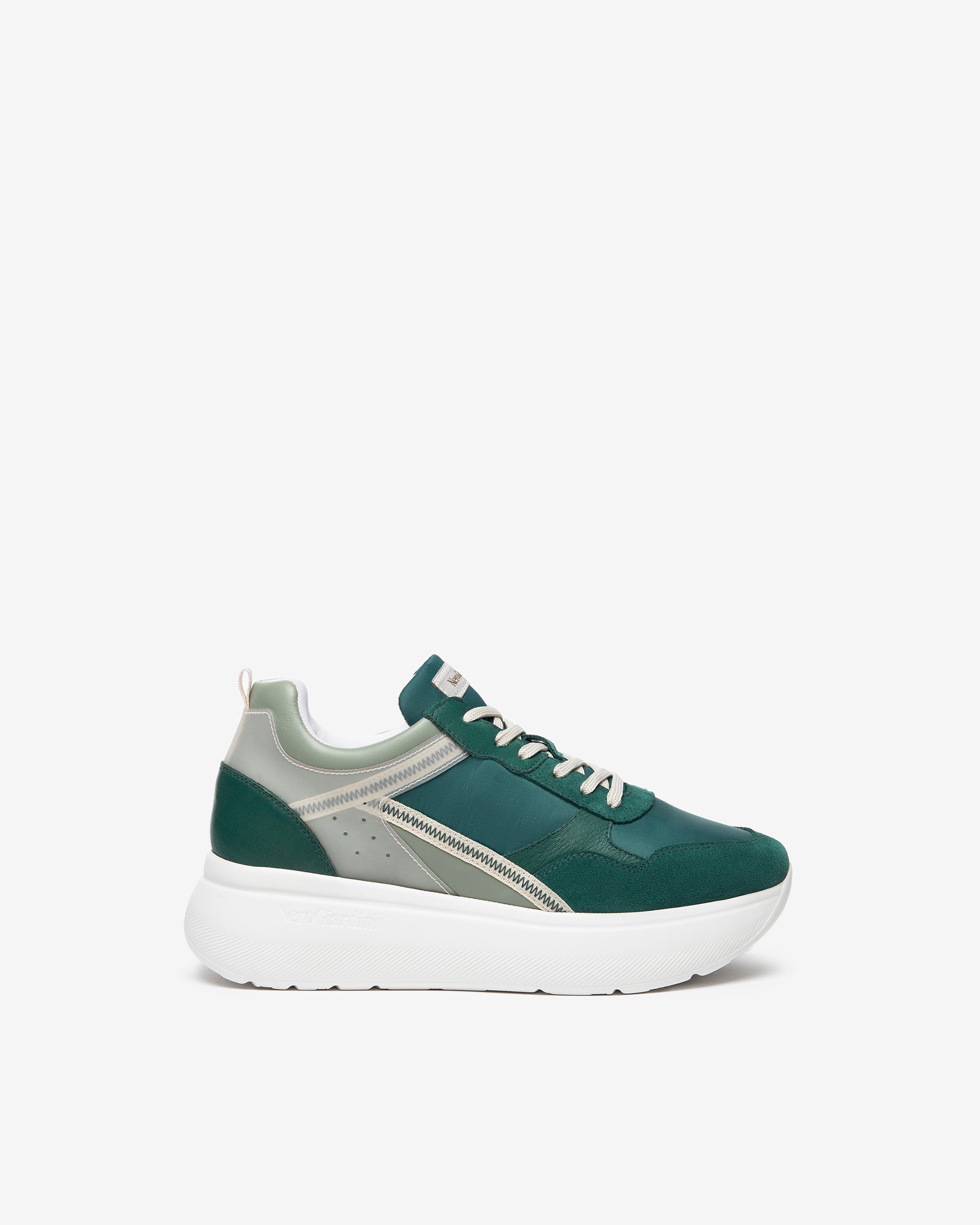 Sneakers Donna in Suede, Pelle e Tela