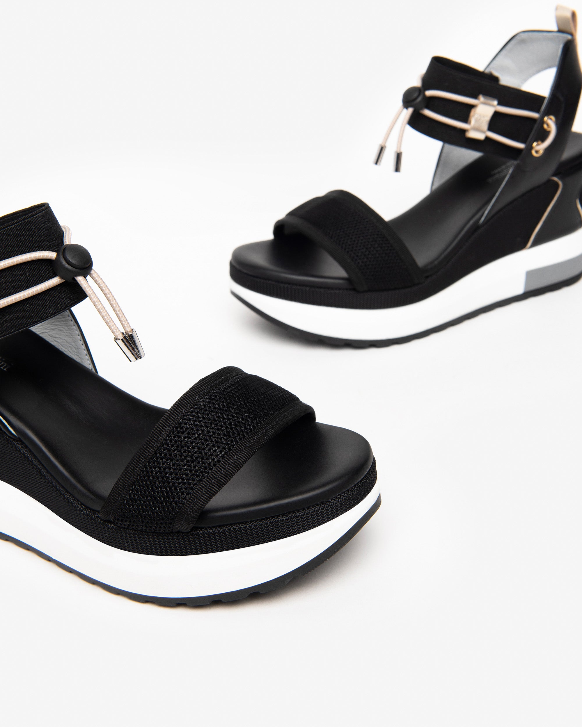 Sandali Donna in Pelle e Tela