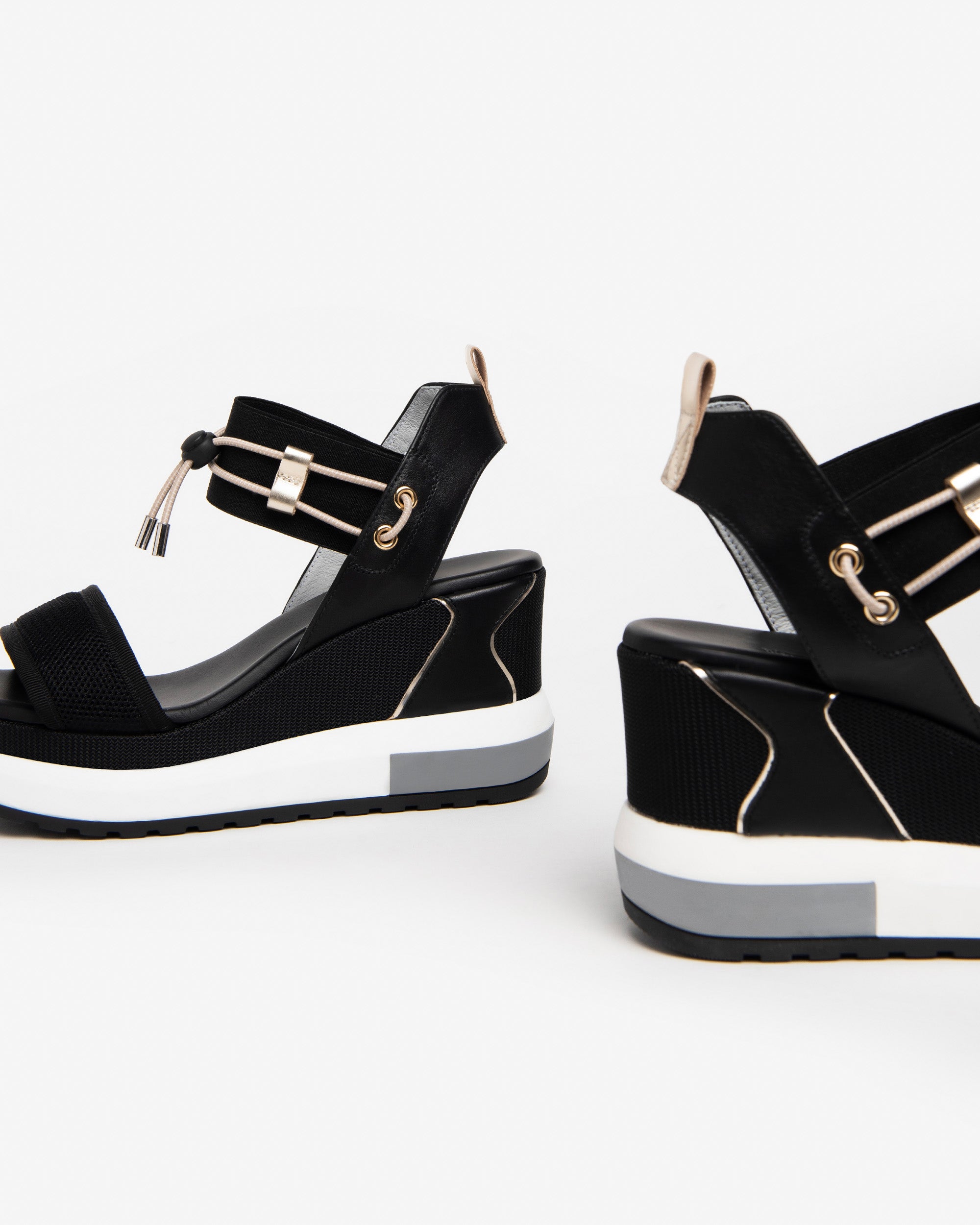 Sandali Donna in Pelle e Tela