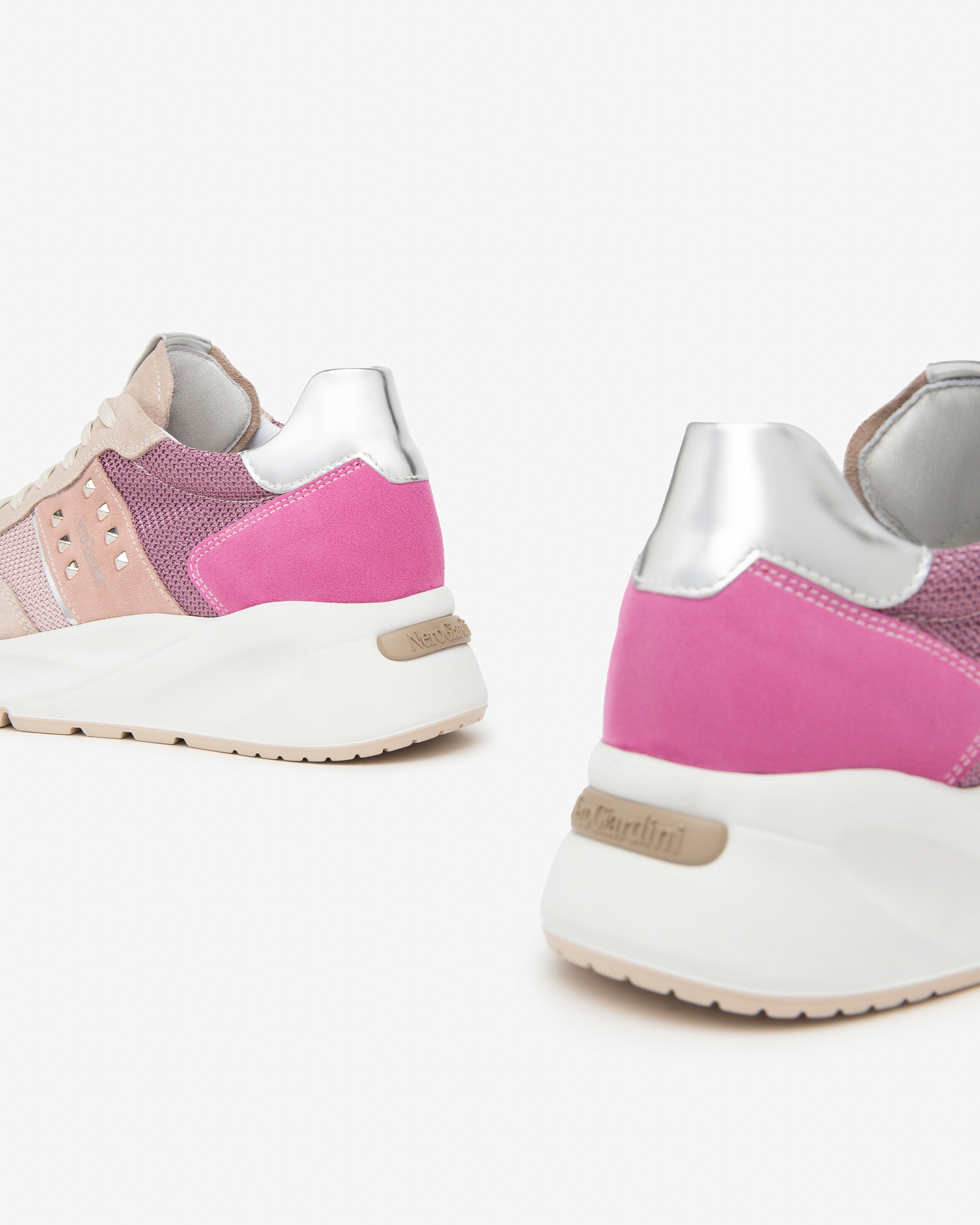 Sneakers Donna in Pelle, Suede e Tela