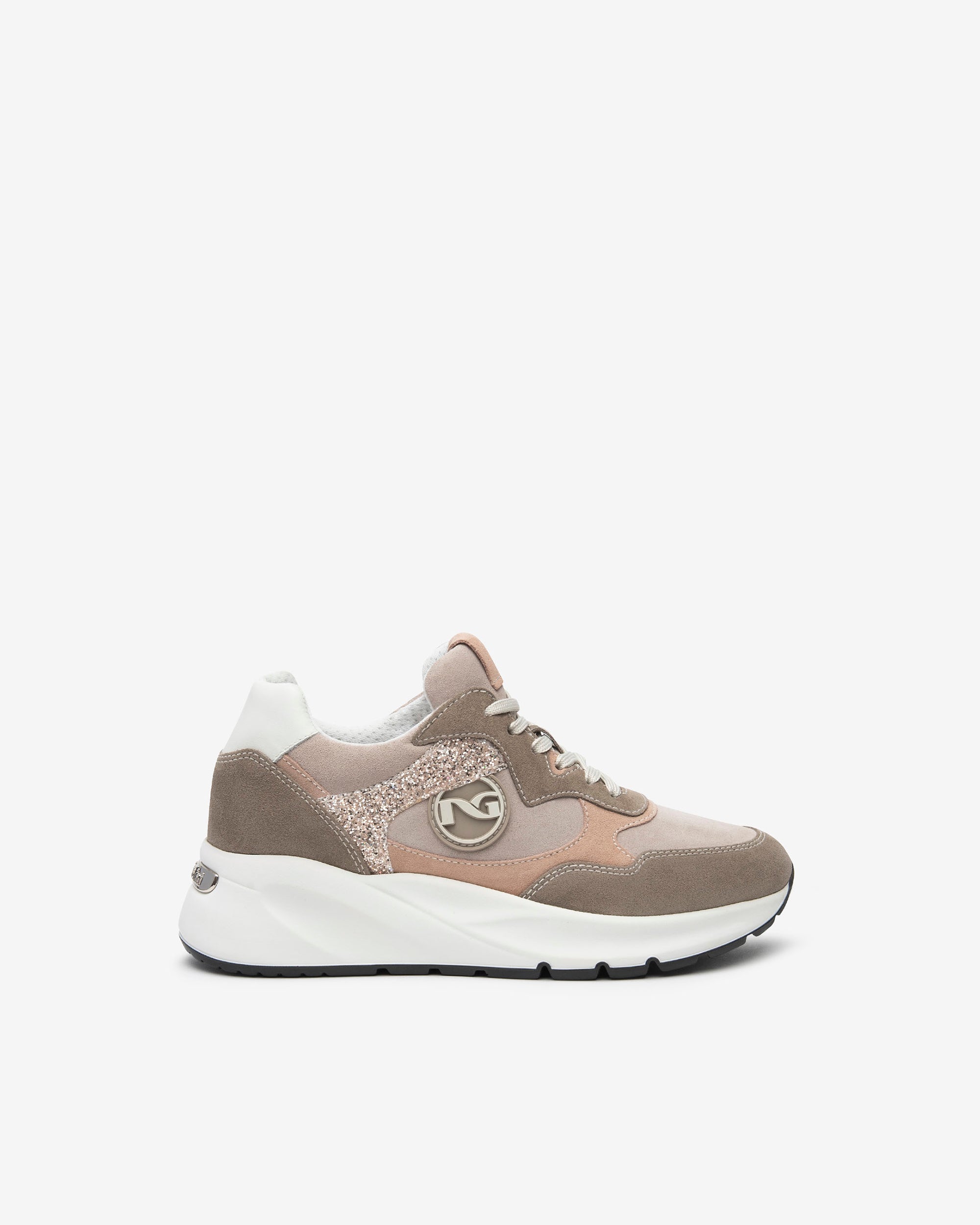 Sneakers Donna in Camoscio, Pelle e Materiale Tecnico