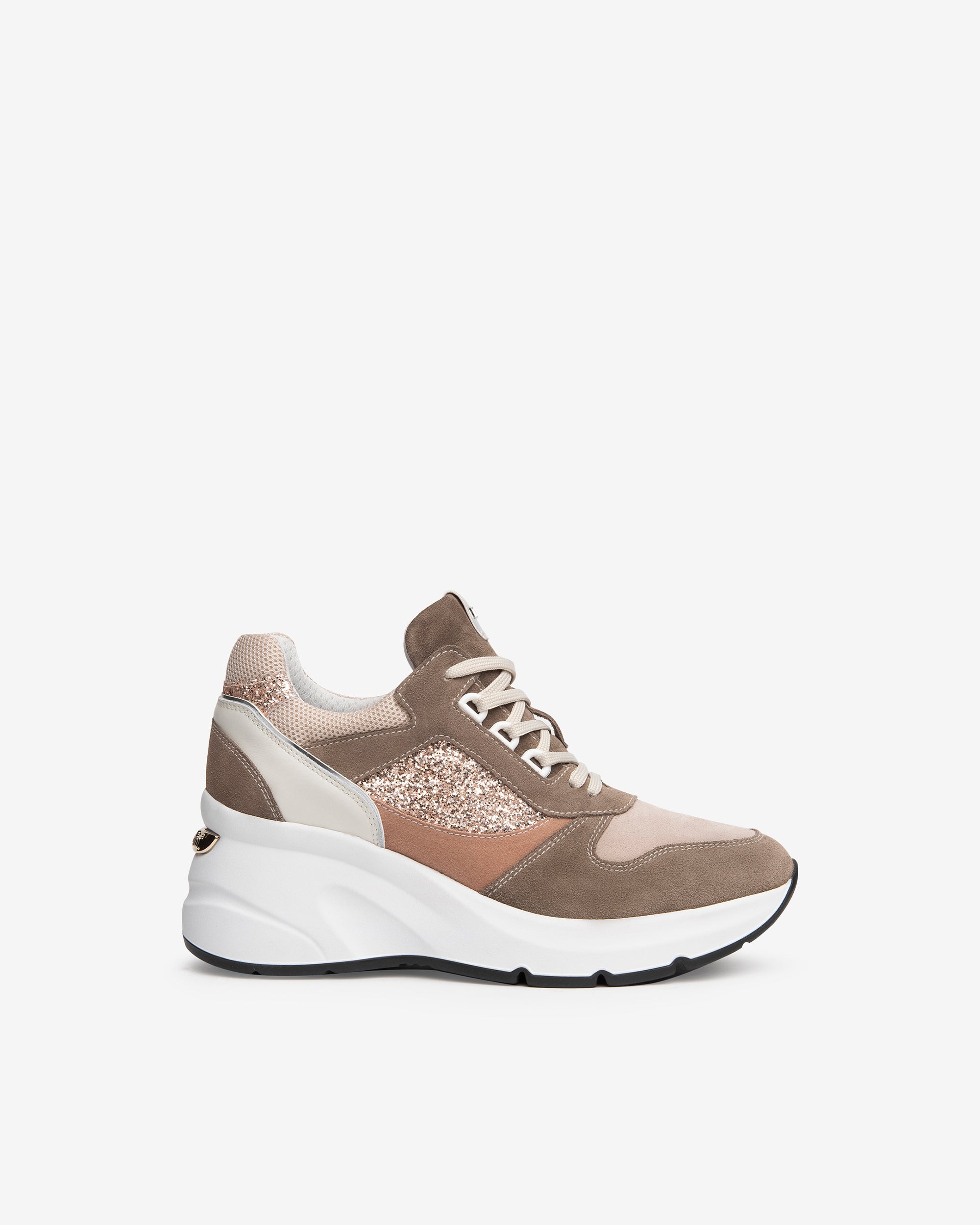 Sneakers Donna in Suede, Pelle e Tela